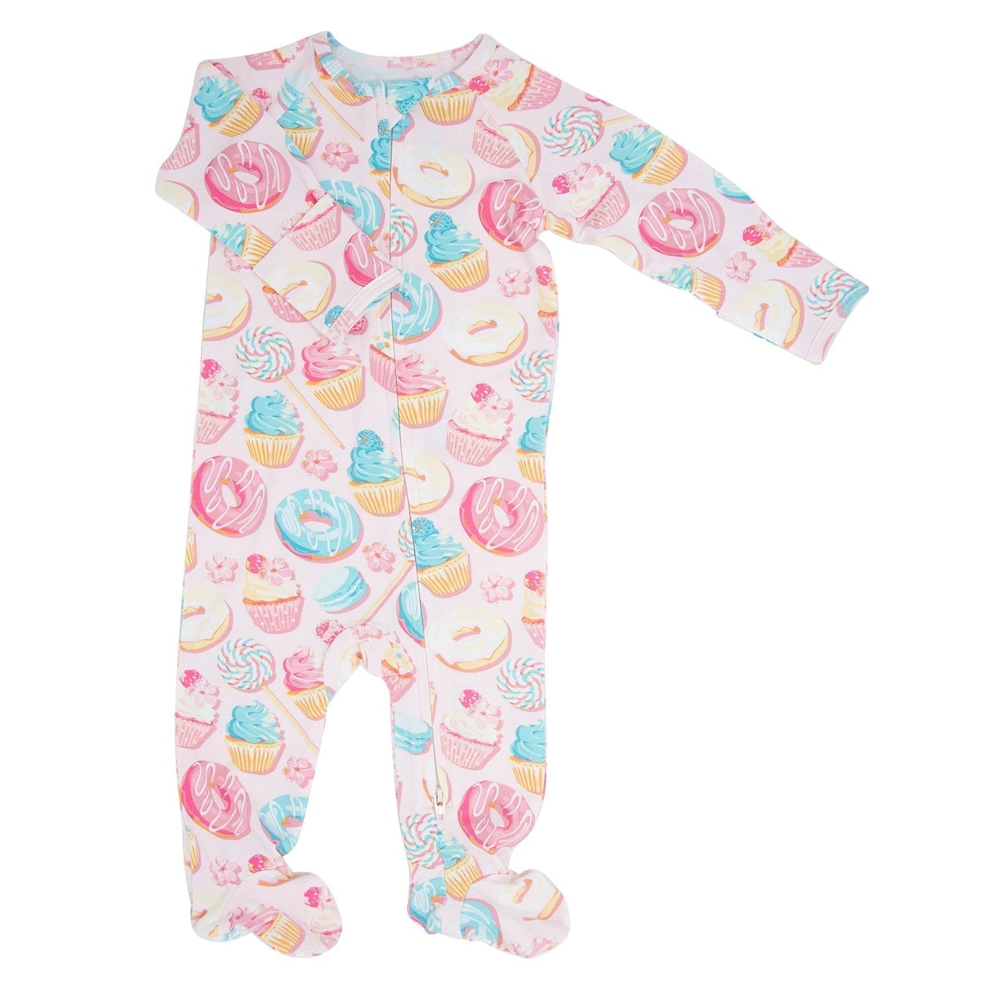 Sweet Tooth Zipper Footie Baby Onesie With Two Way Zipper Sweet Bamboo Everetts Place: Online Boutique