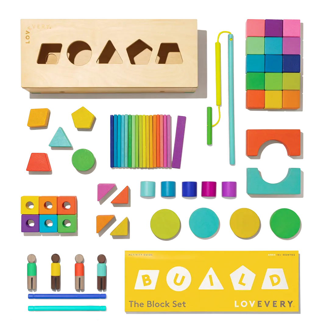 The Block Set Heirloom Quality Wooden Building Blocks for Skill Development.
