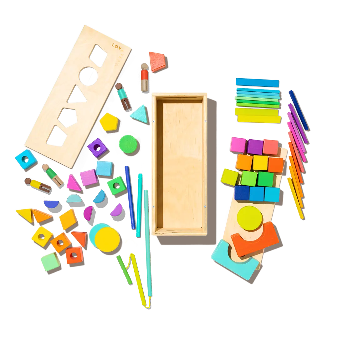 The Block Set Heirloom Quality Wooden Building Blocks for Skill Development.