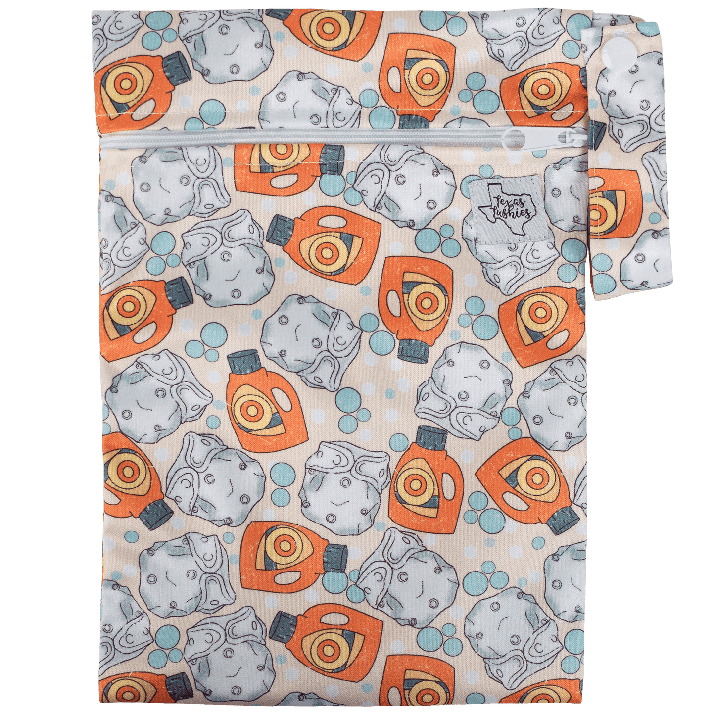 The Quick Trip Wet Dry Bag 10 Inches by 7 Inches Ideal for Cloth Diapers Texas Tushies