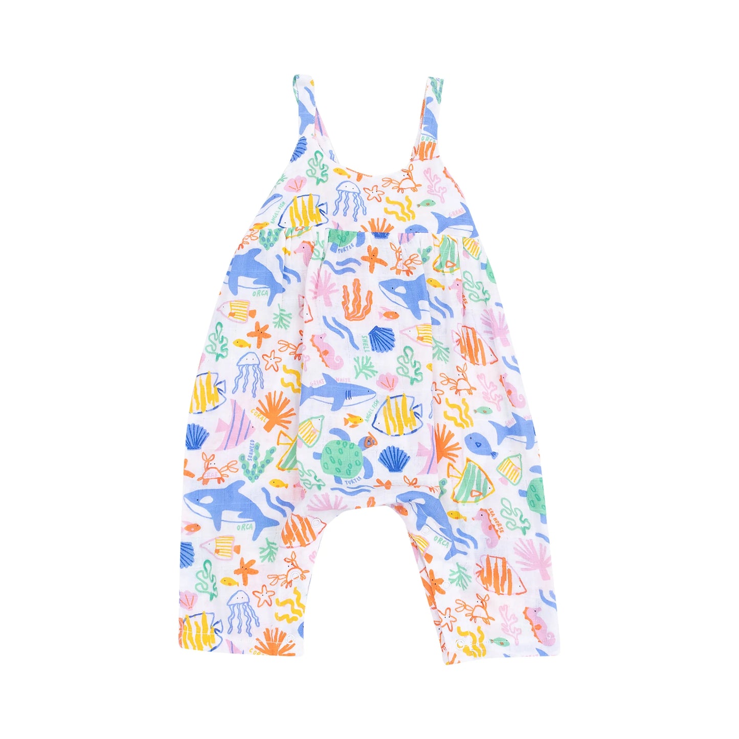 Tie Back Romper - Colorful Reef Angel Dear