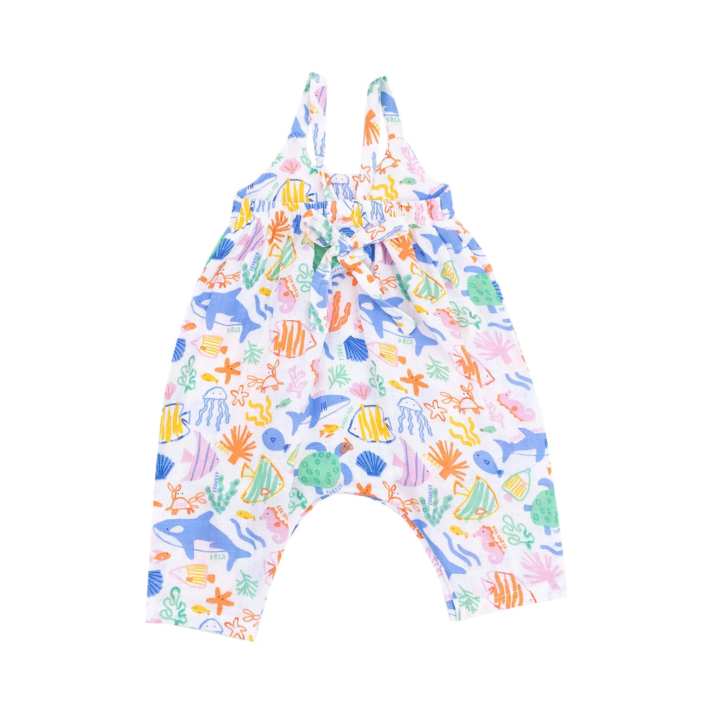 Tie Back Romper - Colorful Reef Angel Dear
