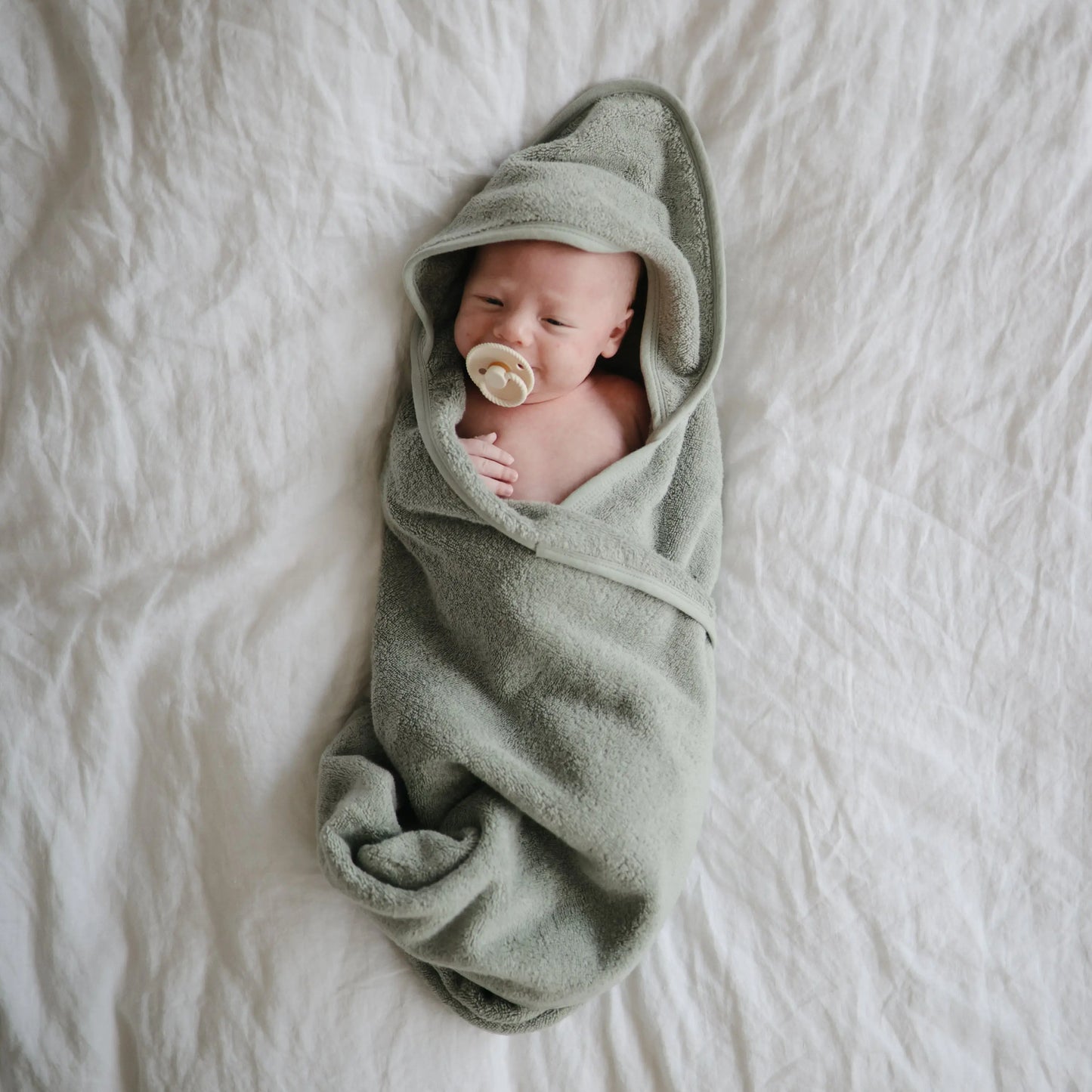 Organic Cotton Baby Hooded Towel Soft and Absorbent for Cozy Cuddles Mushie