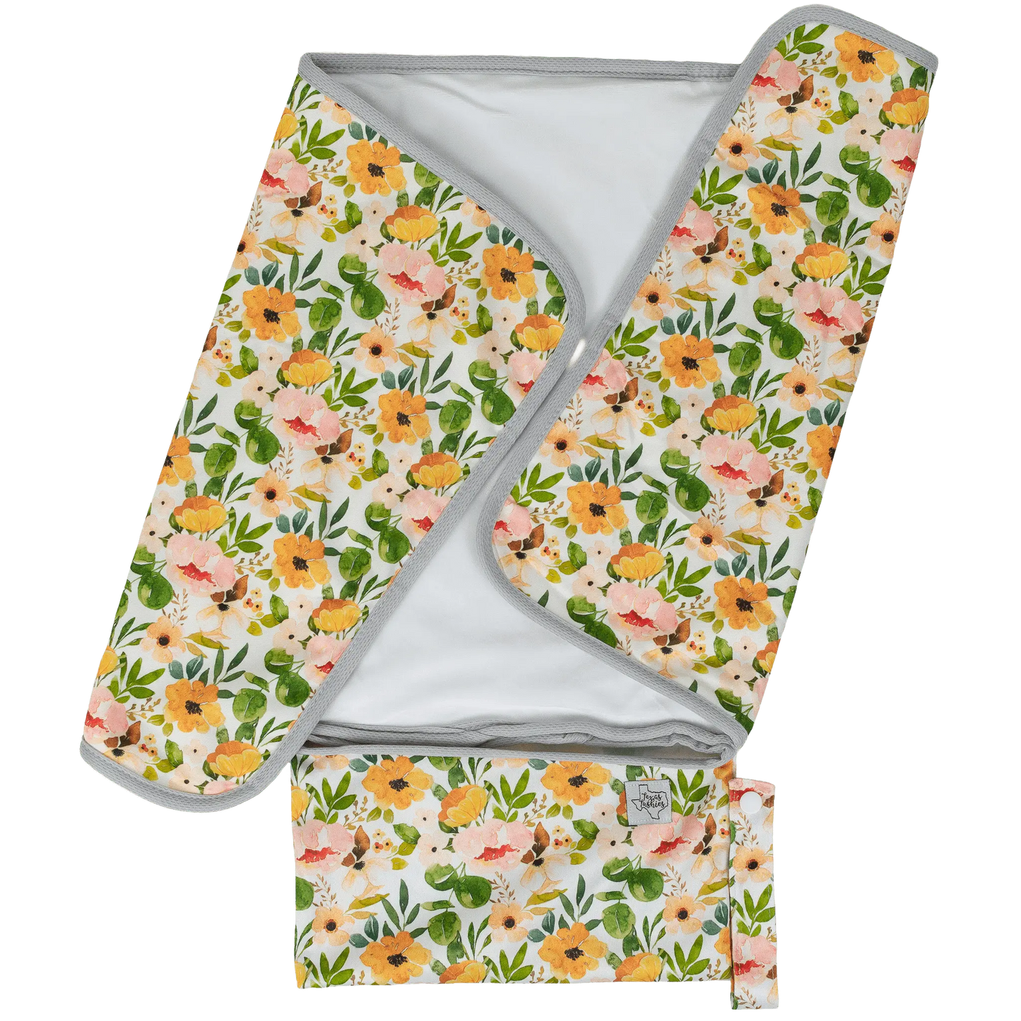 Travel Changing Pad with Soft Bamboo Velour and Compact Fold Up Design Texas Tushies