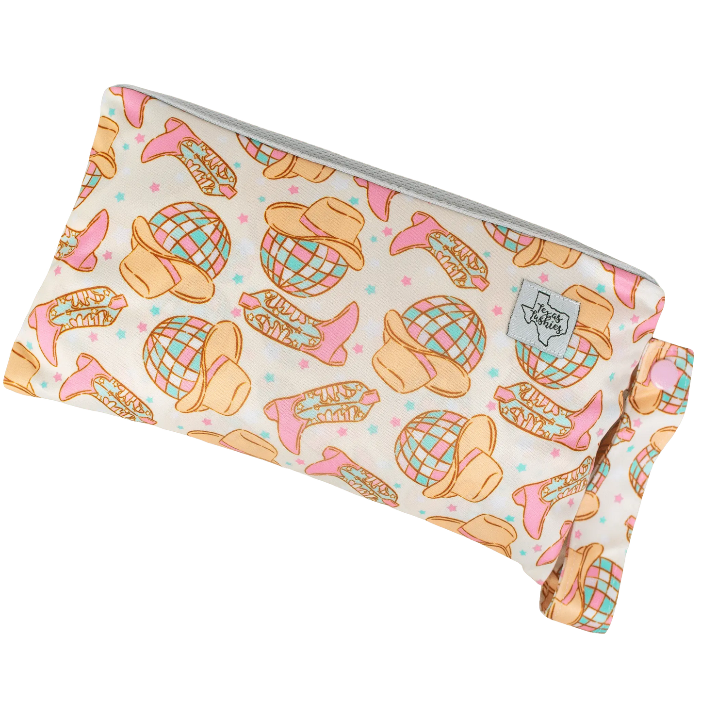 Travel Changing Pad with Soft Bamboo Velour and Compact Fold Up Design Texas Tushies