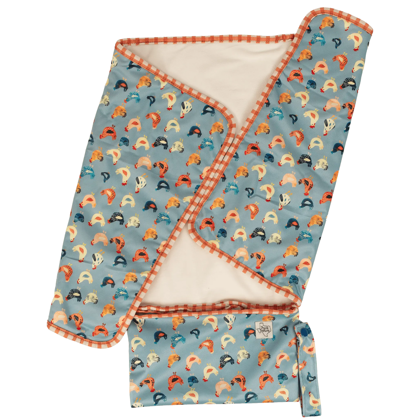 Travel Changing Pad with Soft Bamboo Velour and Compact Fold Up Design Texas Tushies