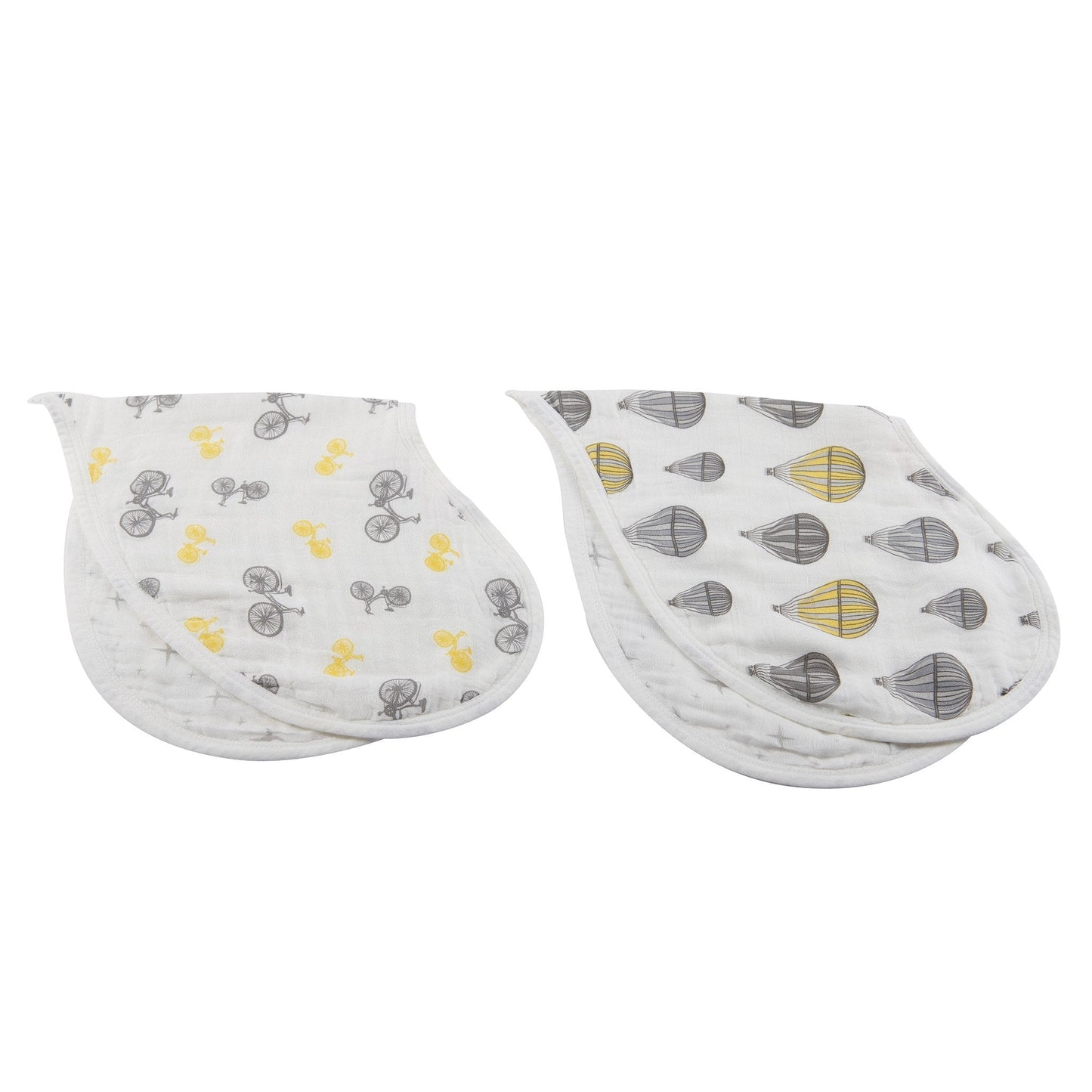 Traveler Bamboo Heart Bibs 2 Pack Soft Absorbent Natural Muslin Teething Feeding Essential Newcastle Classics