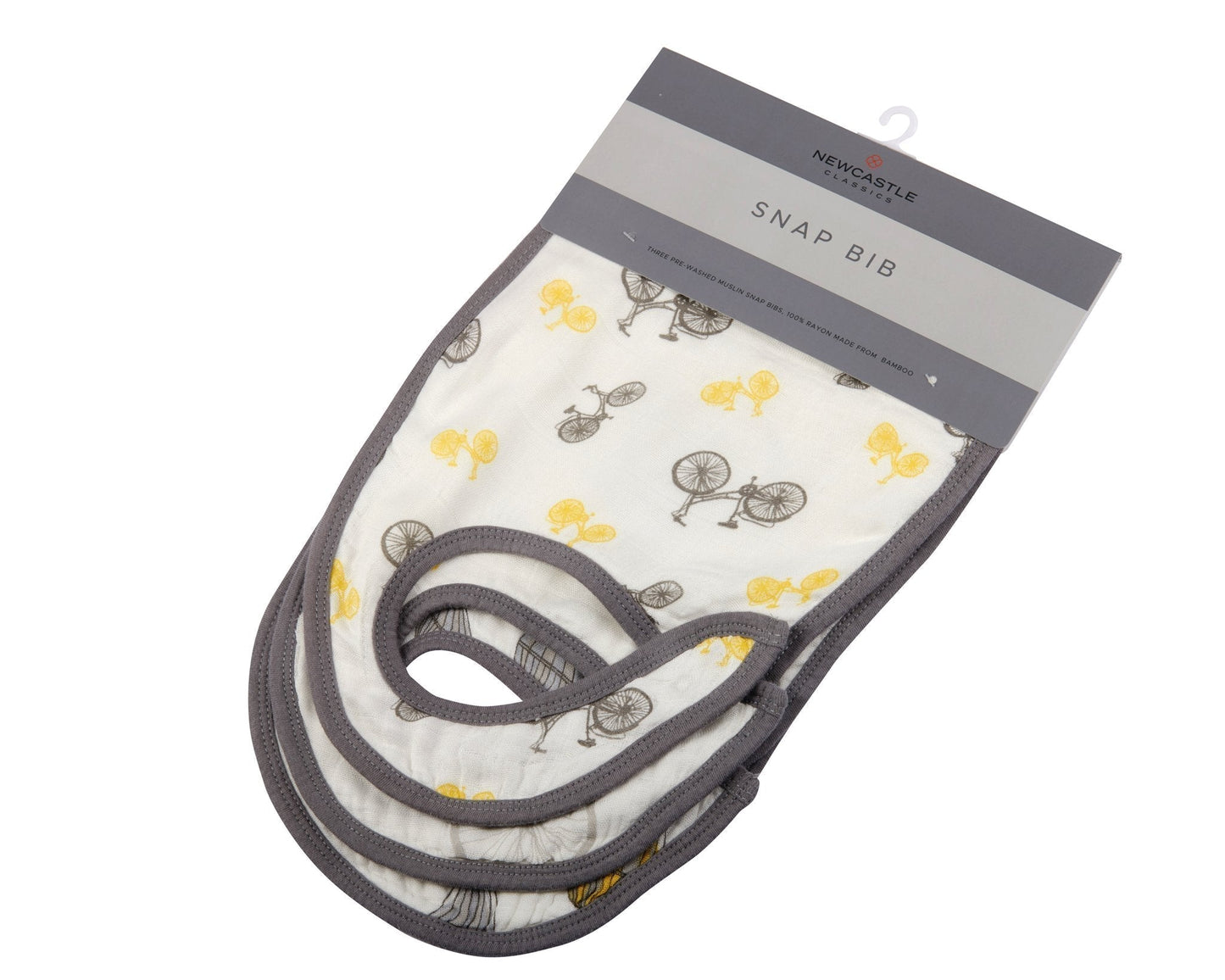 Traveler Bamboo Muslin Snap Bibs 3 Pack Soft Absorbent Baby Bibs for Feeding and Teething Newcastle Classics