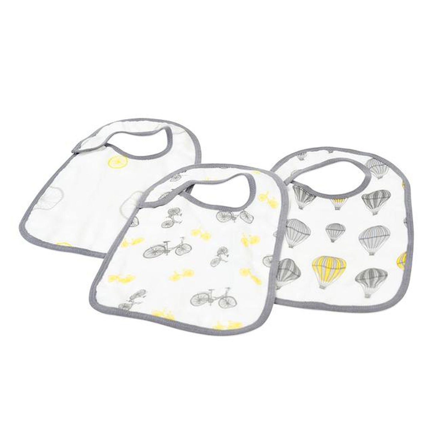 Traveler Bamboo Muslin Snap Bibs 3 Pack Soft Absorbent Baby Bibs for Feeding and Teething Newcastle Classics
