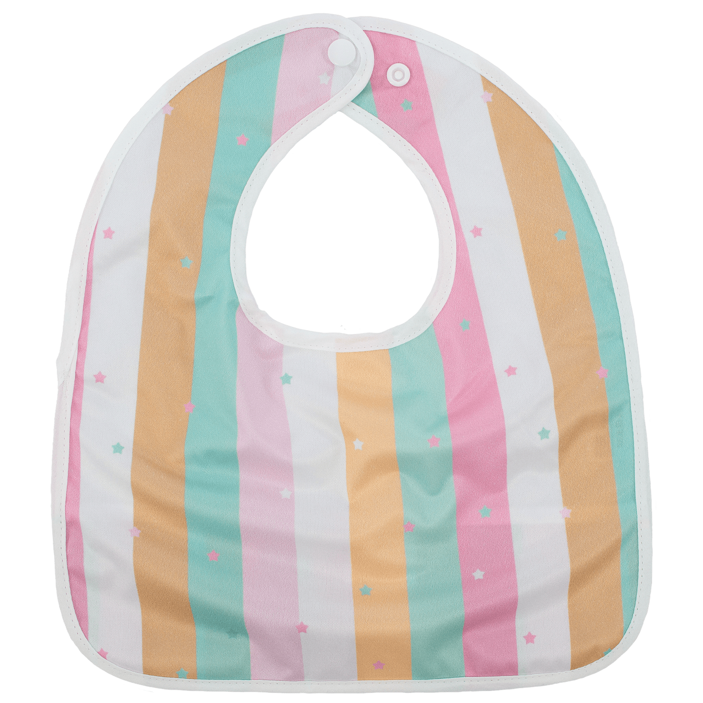 Triple Treat Flip Bib with Food Pocket Machine Washable Water Resistant Design Texas Tushies
