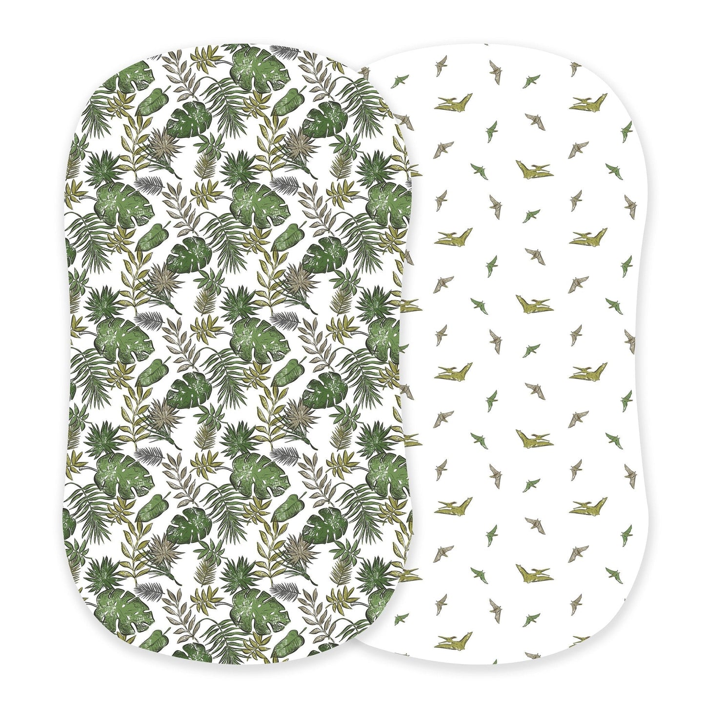 Tropical Forest Pteranodon Cotton Changing Pad Cover Bassinet Sheets Newcastle Classics