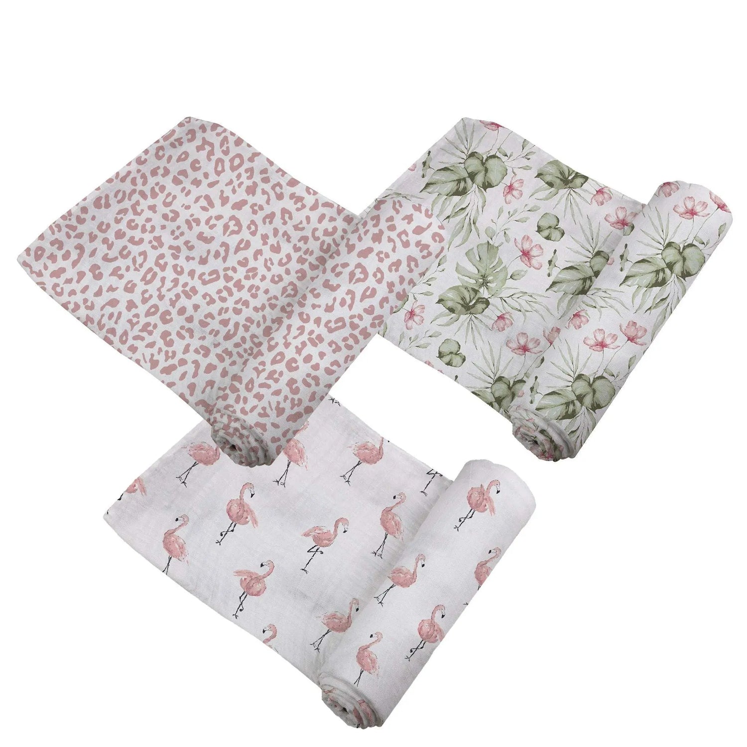 Newcastle Classics Tropical Paradise Bamboo Muslin Swaddle Set with Soft Breathable Fabric for Babies - Baby & Toddler > Swaddling & Receiving Blankets > Swaddling Blankets Bamboo Swaddle