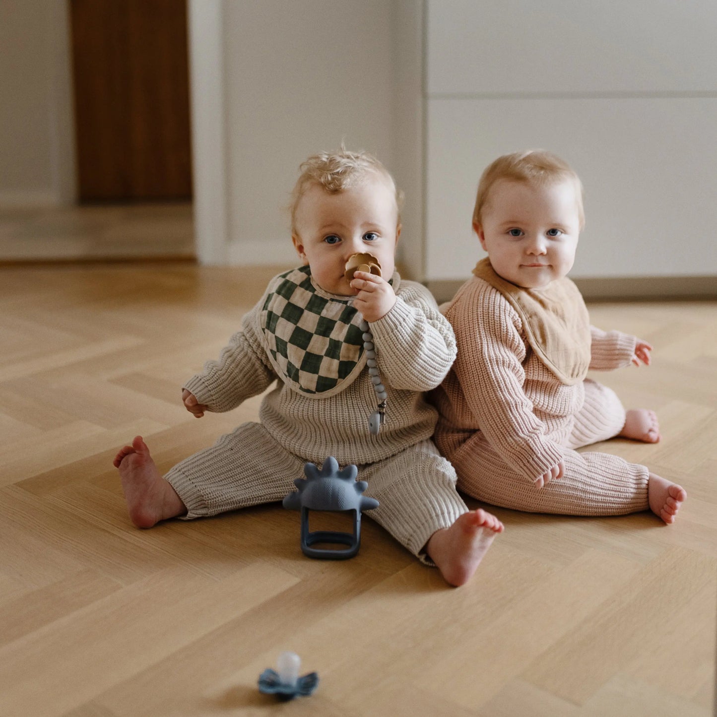 Muslin Bibs for Babies with Dual Snap Closure - Soft and Absorbent Multi-Layered Design Mushie