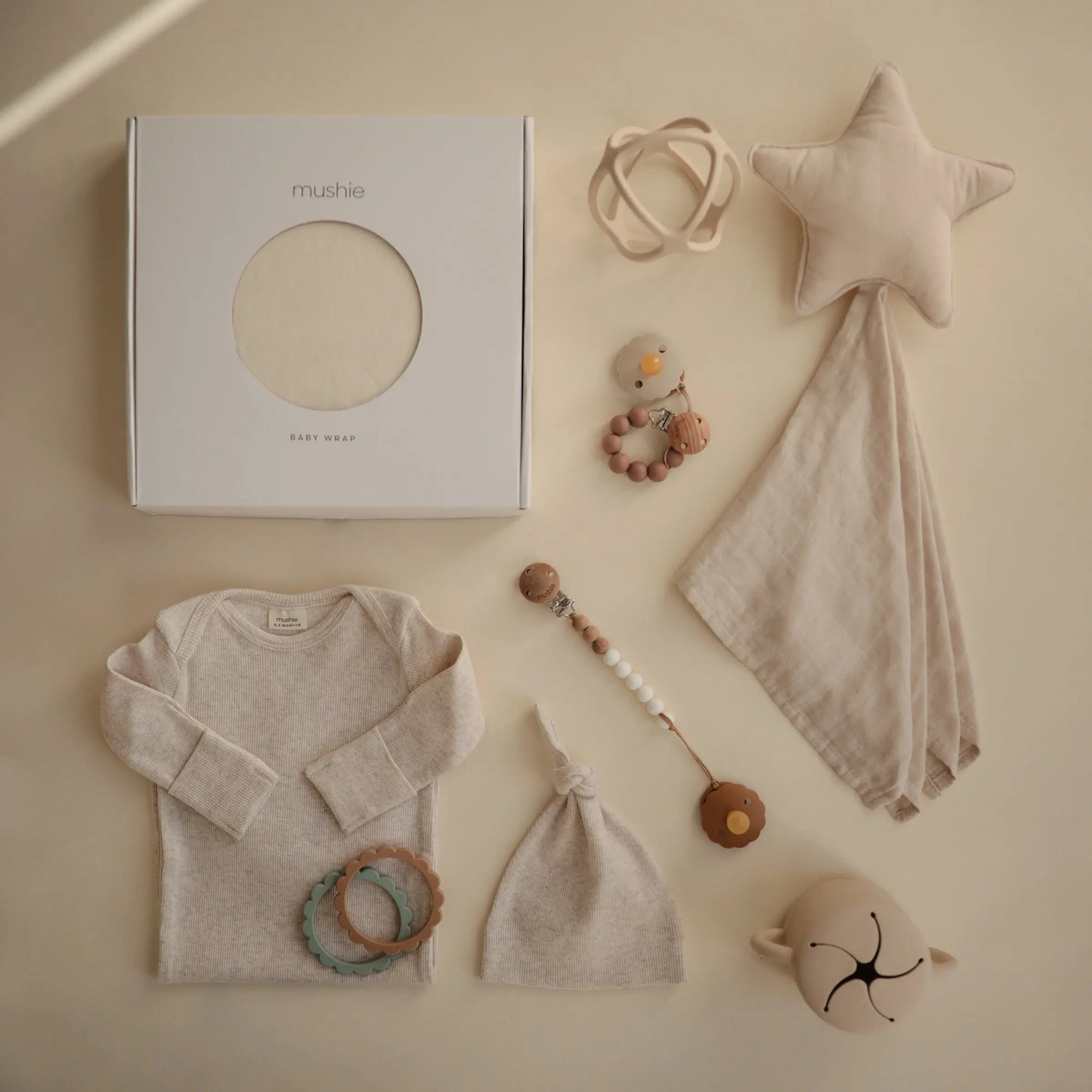 Organic Cotton Baby Wrap for Bonding and Comfort with Built-In Pocket Mushie
