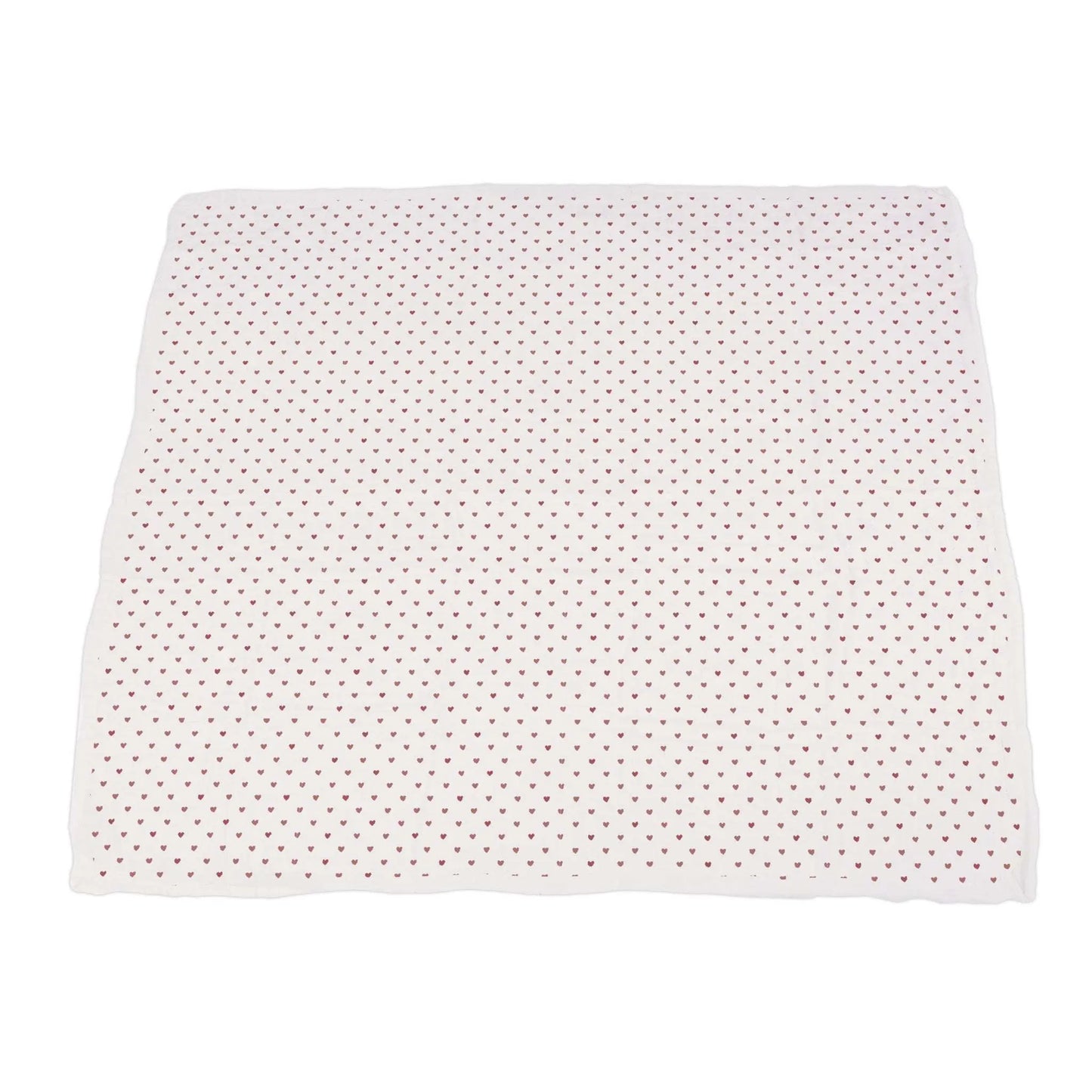 Two Hearts Sweetheart Cherry Newcastle Blanket 100 Percent Natural Bamboo Muslin Cozy Soft Breathable Kids Blanket 47 Inch x 47 Inch Newcastle Classics