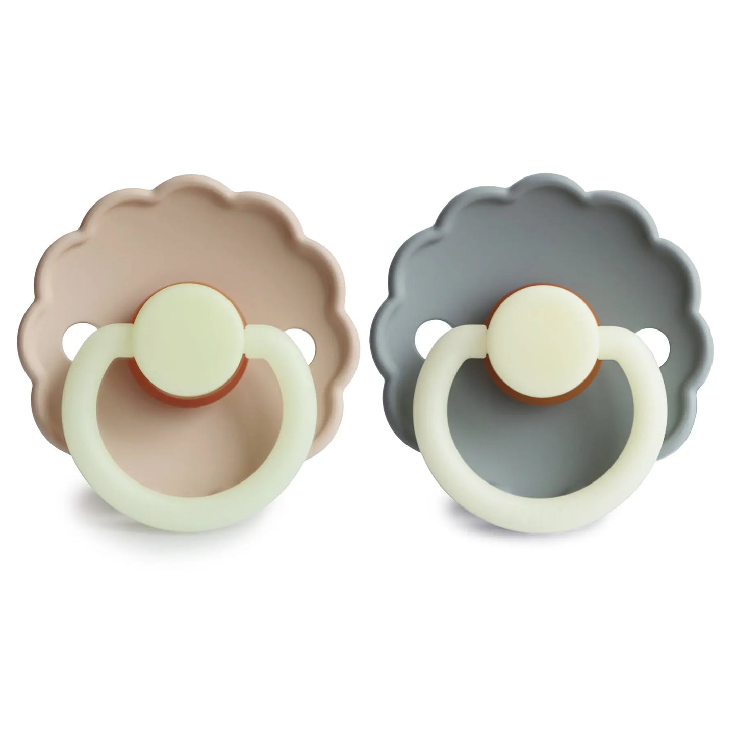 Frigg Daisy Night Natural Rubber Pacifier 2 Pack Mushie