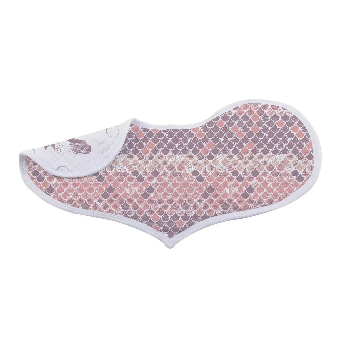 Under The Sea Bamboo Heart Bib 2 Pack Soft Absorbent Muslin Teething Feeding Bibs.
