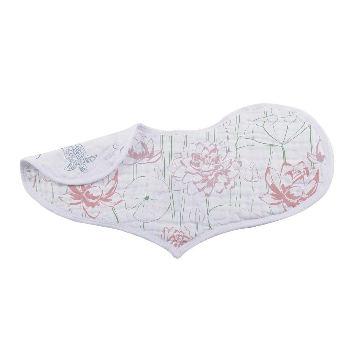 Under The Sea Bamboo Heart Bib 2 Pack Soft Absorbent Muslin Teething Feeding Bibs.
