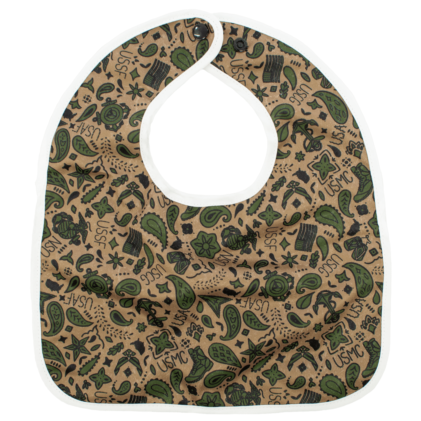 USA The Flip Bib with Pocket for Food and Drool Machine Washable Water Resistant Bib Texas Tushies