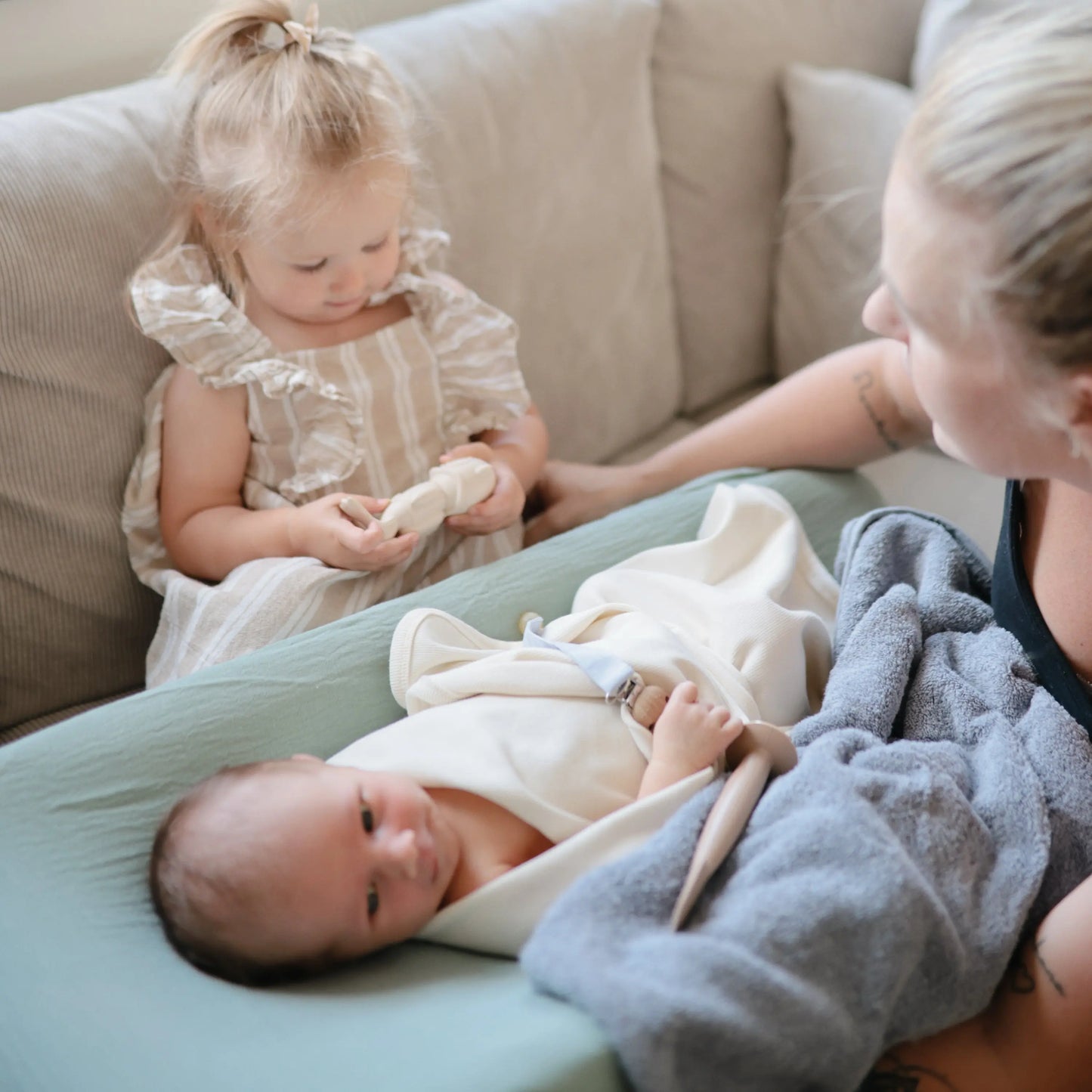 Organic Cotton Baby Hooded Towel Soft and Absorbent for Cozy Cuddles Mushie