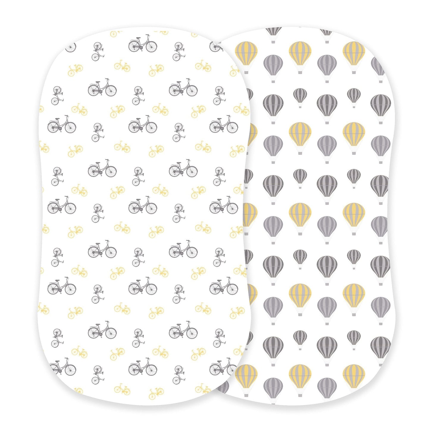 Vintage Bicycles and Hot Air Balloon Bamboo Changing Pad Cover Bassinet Sheet Newcastle Classics