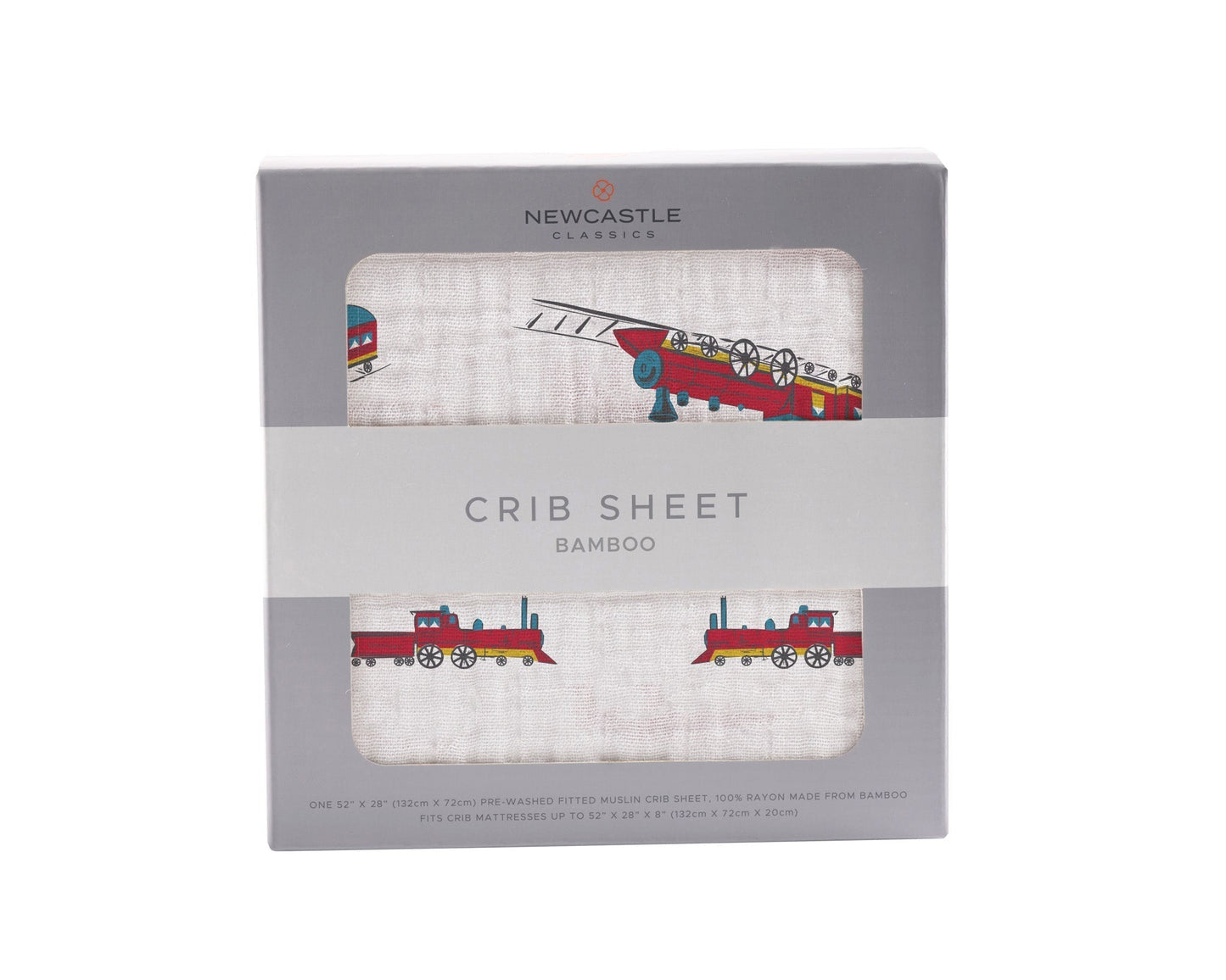 Vintage Steam Train Bamboo Crib Sheet Soft Breathable Comfy 100 Percent Natural Bamboo Muslin 28 X 52 Inches Newcastle Classics