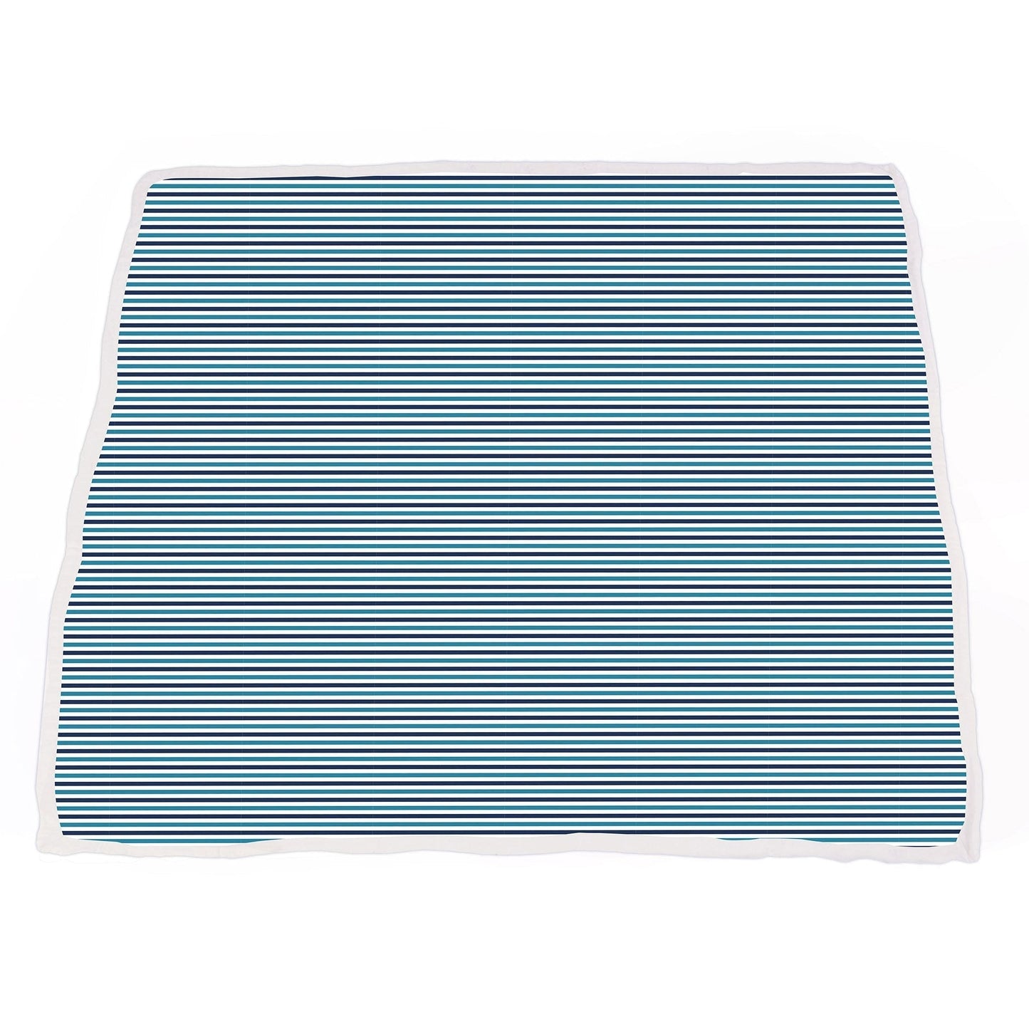 Vintage Steam Trains Blue Stripe Bamboo Muslin Blanket 100 Percent Natural 47 Inch x 47 Inch Newcastle Classics