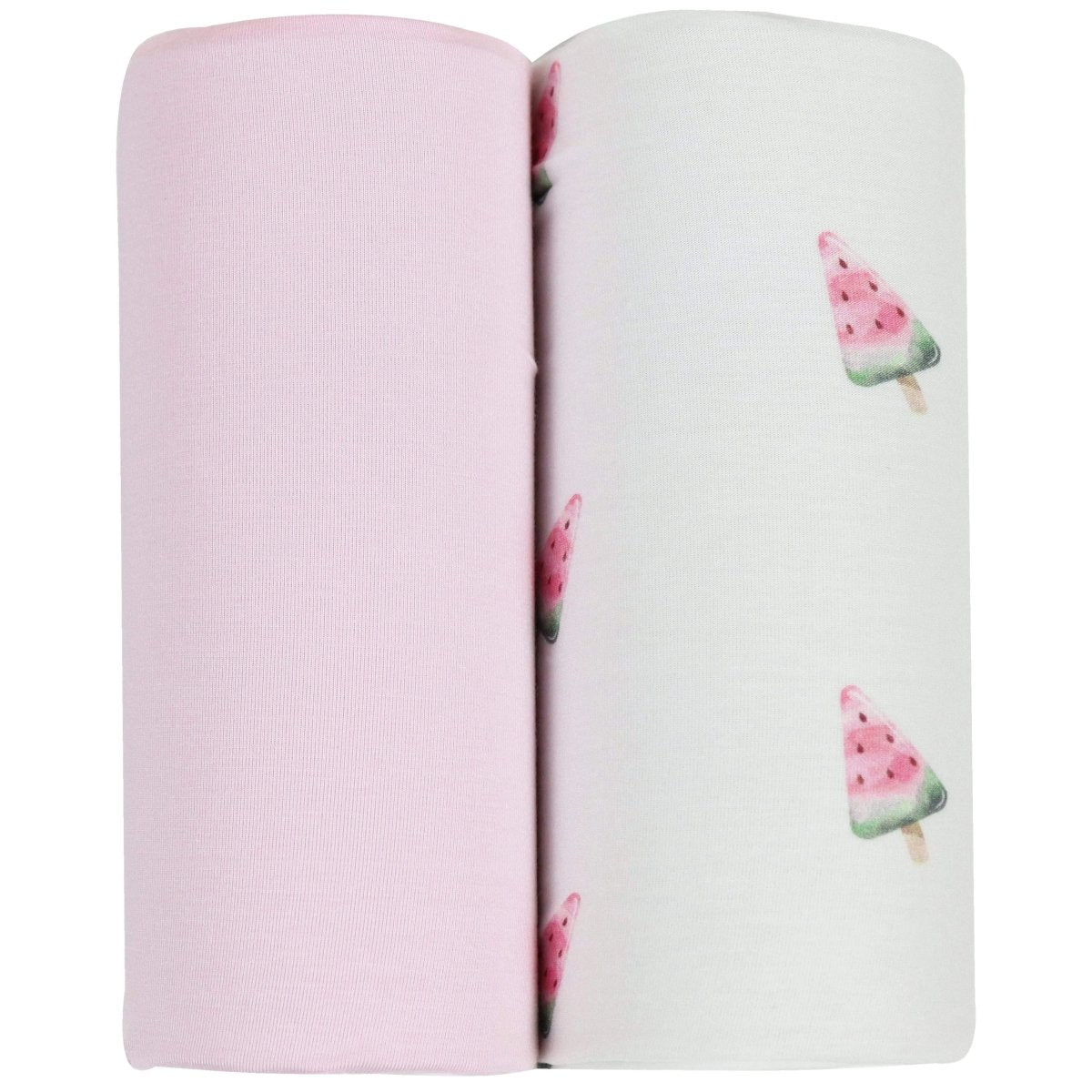 Watermelon Popsicle Swaddle Blanket and Pink 2 Pack.