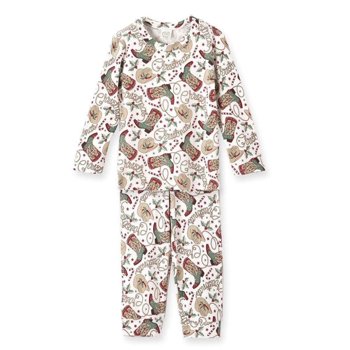 Tesa Babe Western Christmas Pajamas For Kids Bamboo Holiday PJs Set - Everetts Place Boutique -