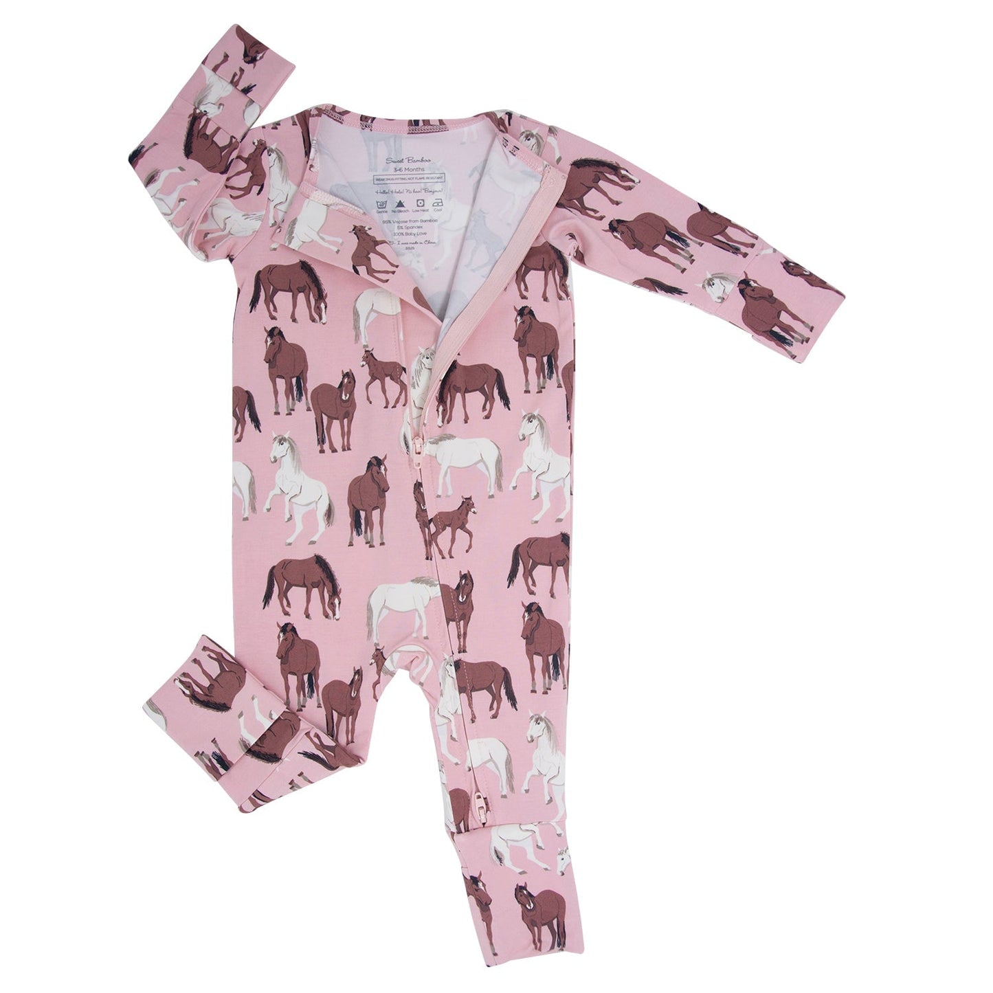 Wild Horses Convertible Romper Soft Silky Fabric For Babies Sweet Bamboo Everetts Place: Online Boutique