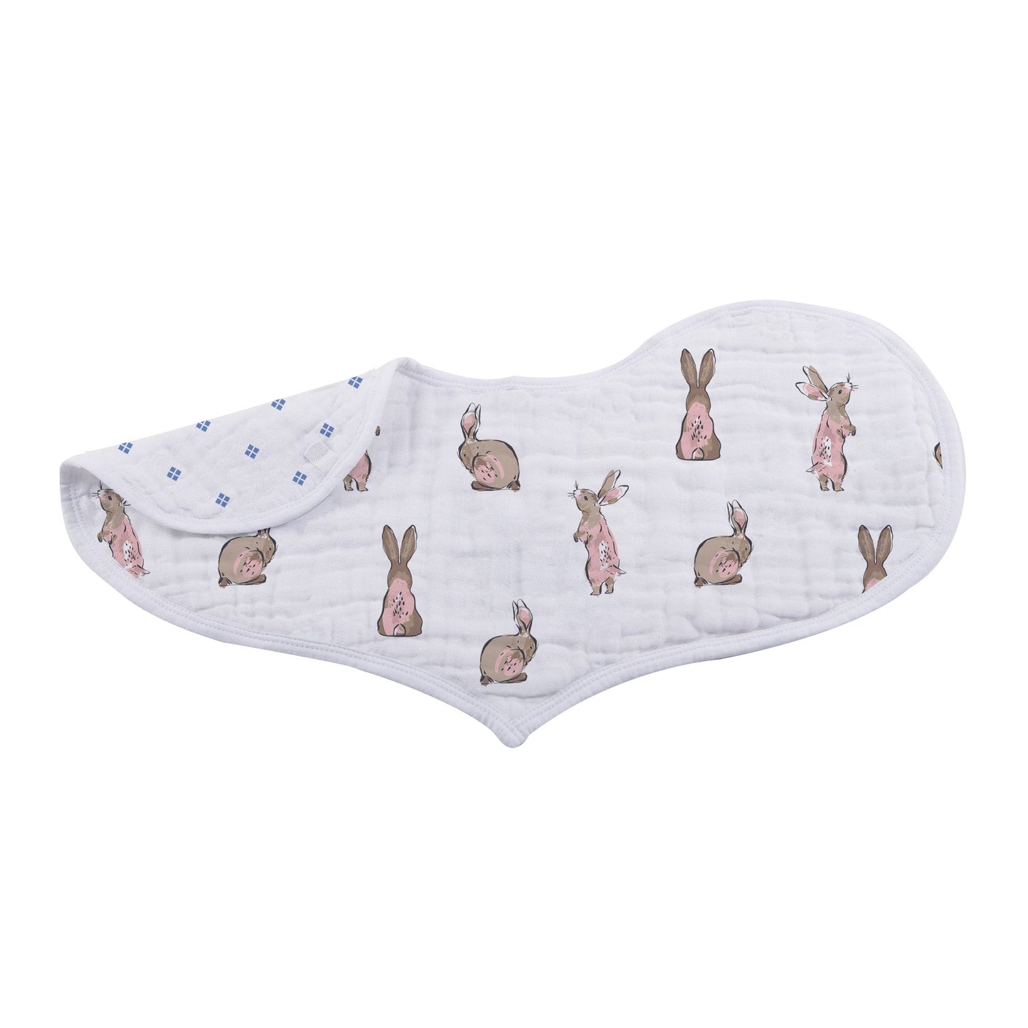 Wildflowers Bamboo Heart Bib 2 Pack Soft Absorbent Muslin Baby Feeding Bibs Newcastle Classics