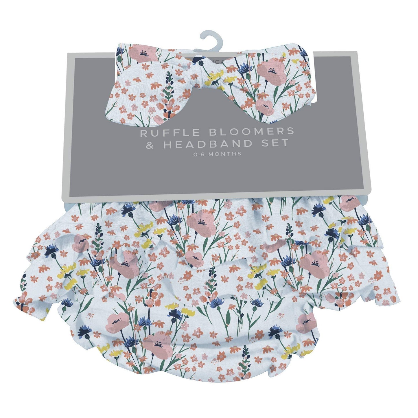 Wildflowers Ruffle Bloomers and Headband Set for Babies 0 to 12 Months 100 Percent Bamboo Newcastle Classics