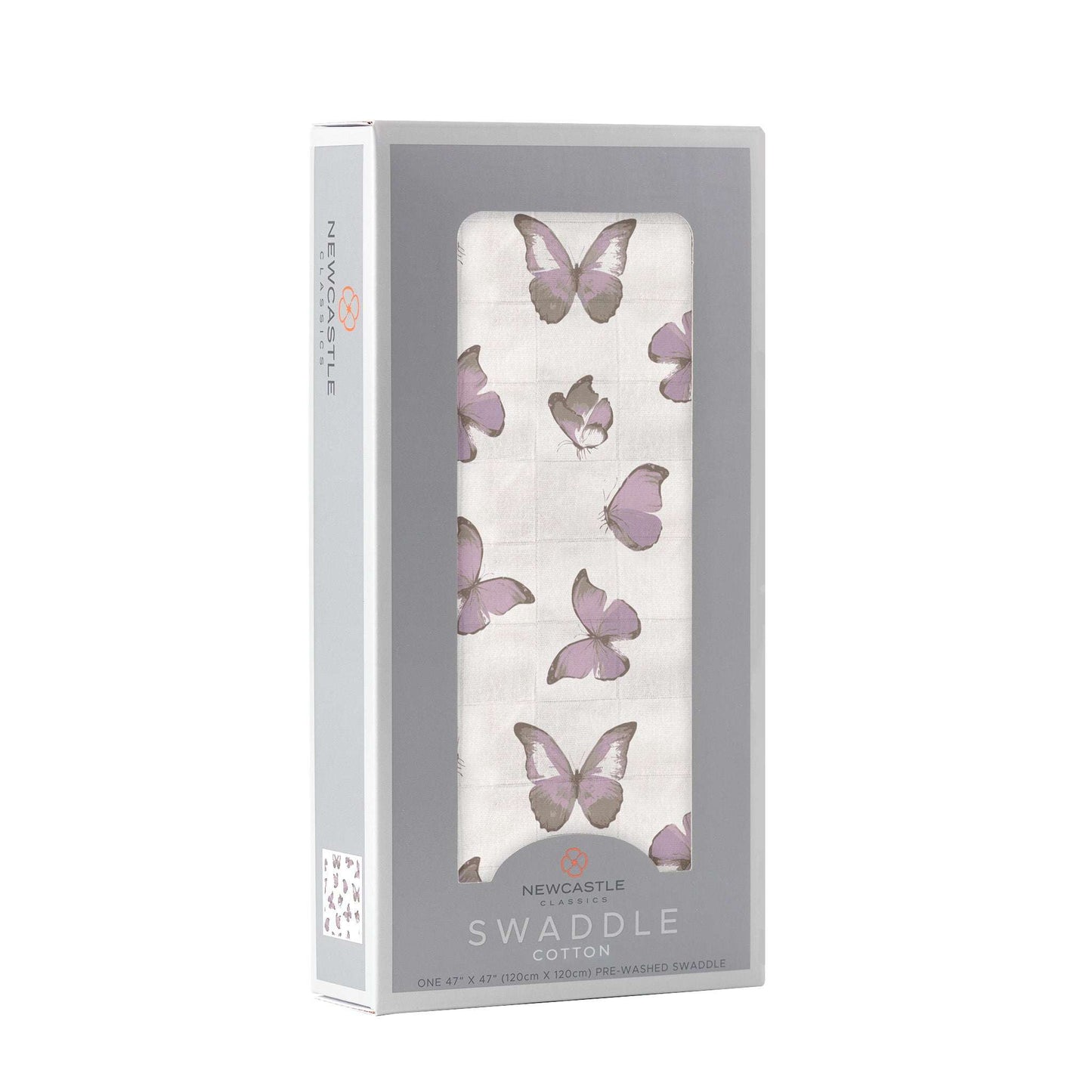 Winsome Butterflies Muslin Swaddle 100 Percent Natural Cotton Soft Breathable Multi Use Baby Blanket Newcastle Classics