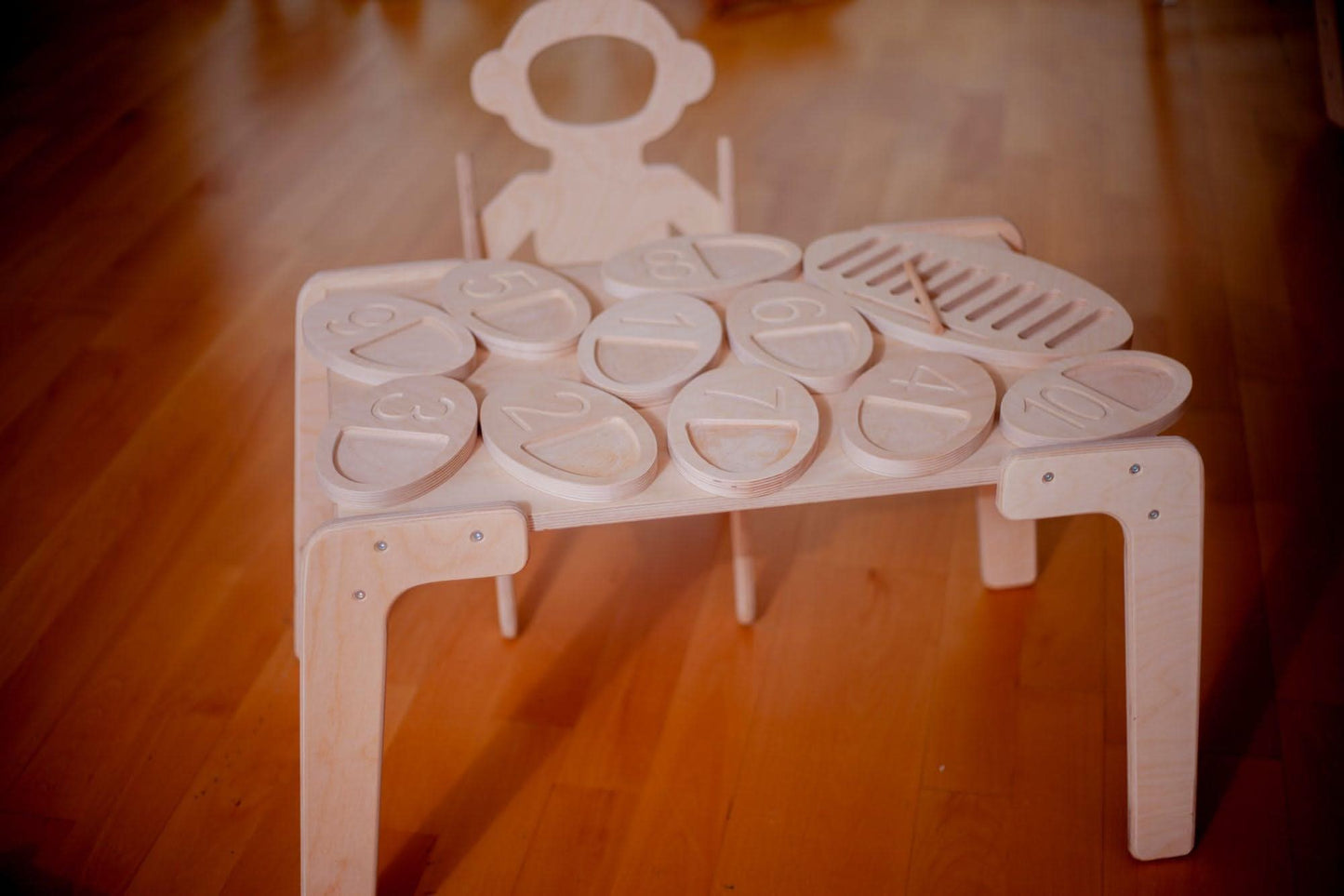 Wooden Tracing Board for Toddlers Counting Tray Set Kidodido Everetts Place: Online Boutique