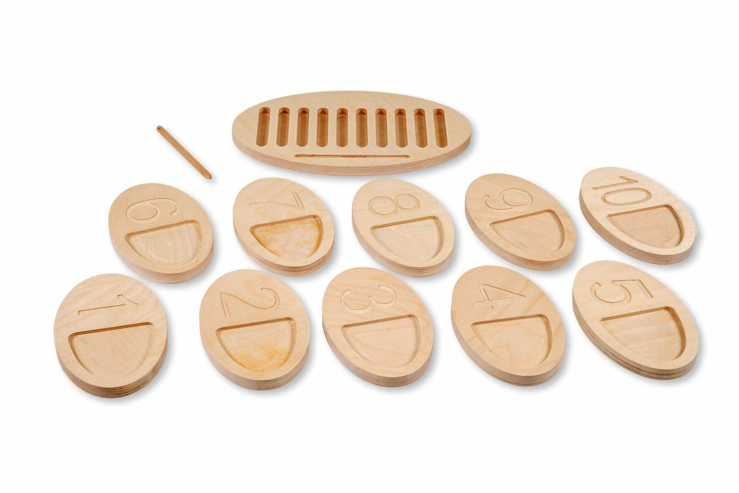 Wooden Tracing Board for Toddlers Counting Tray Set Kidodido Everetts Place: Online Boutique