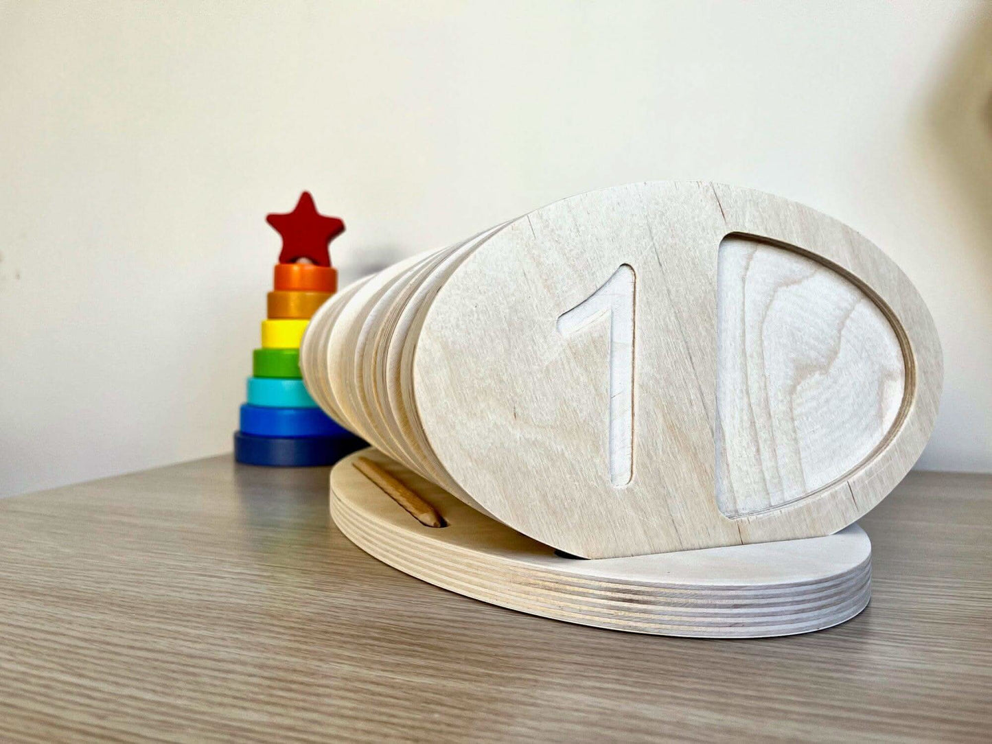Wooden Tracing Board for Toddlers Counting Tray Set Kidodido Everetts Place: Online Boutique