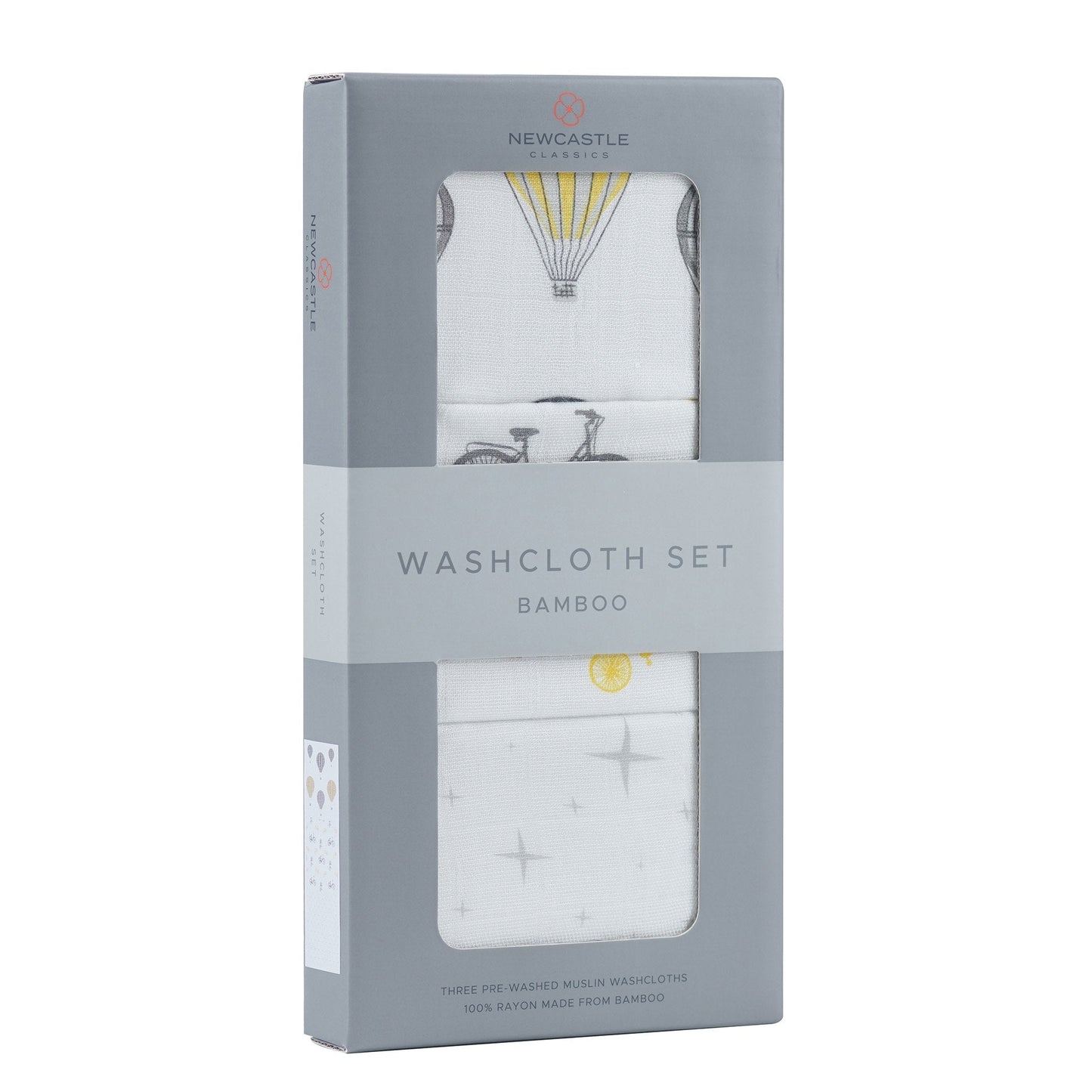 World Traveler Bamboo Washcloth Set 3 Pack Natural Muslin Bath Essentials Newcastle Classics