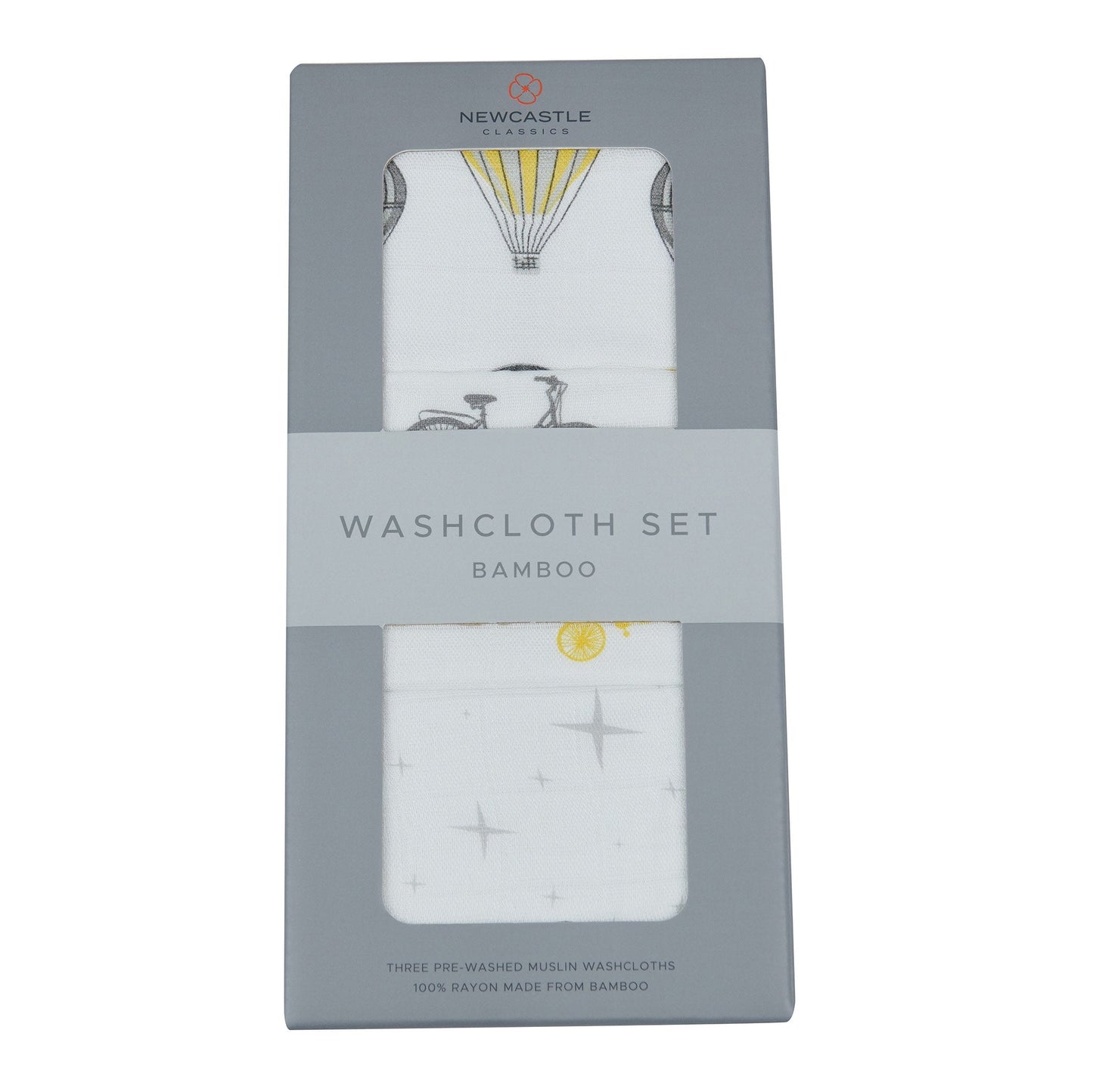 World Traveler Bamboo Washcloth Set 3 Pack Natural Muslin Bath Essentials Newcastle Classics