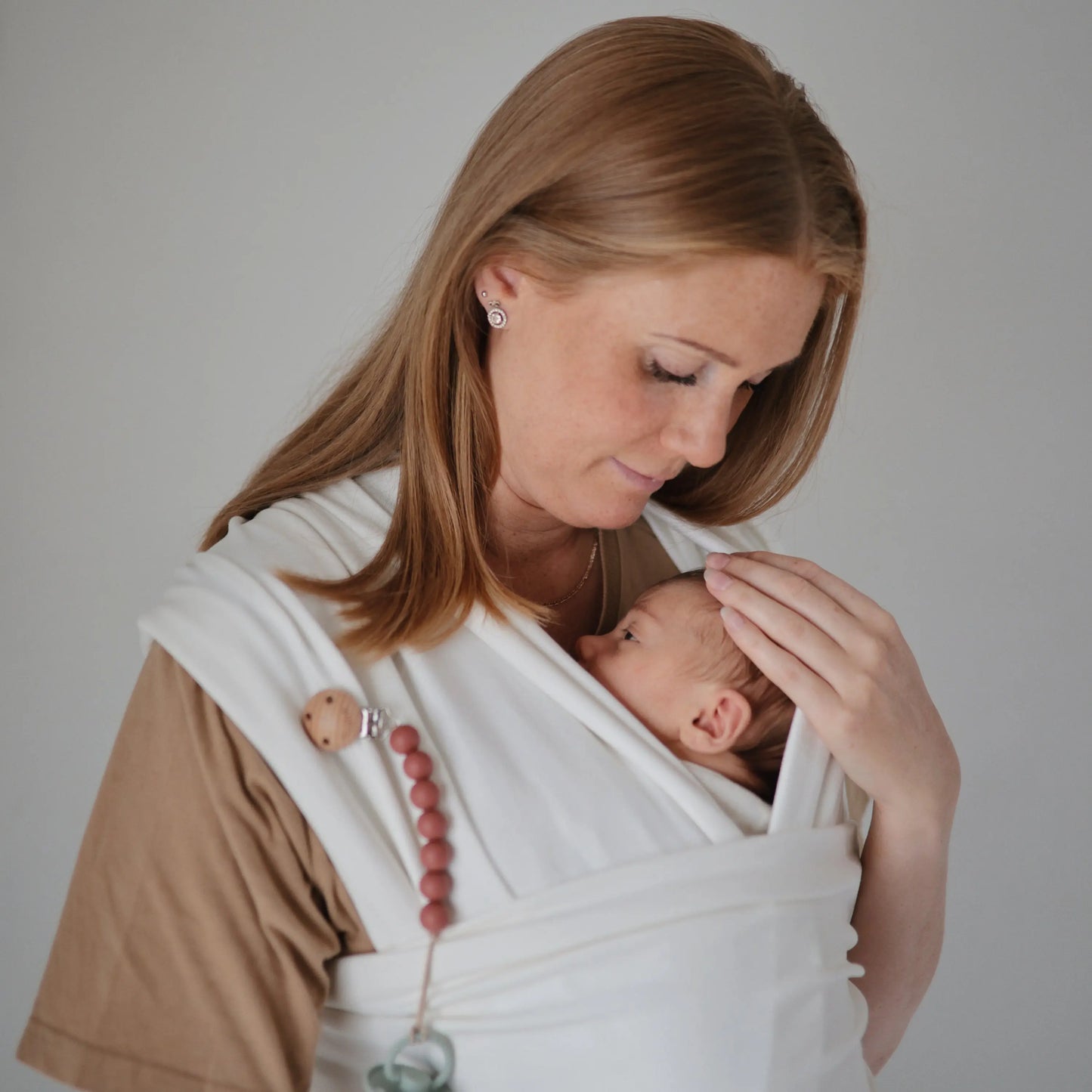Organic Cotton Baby Wrap for Bonding and Comfort with Built-In Pocket Mushie
