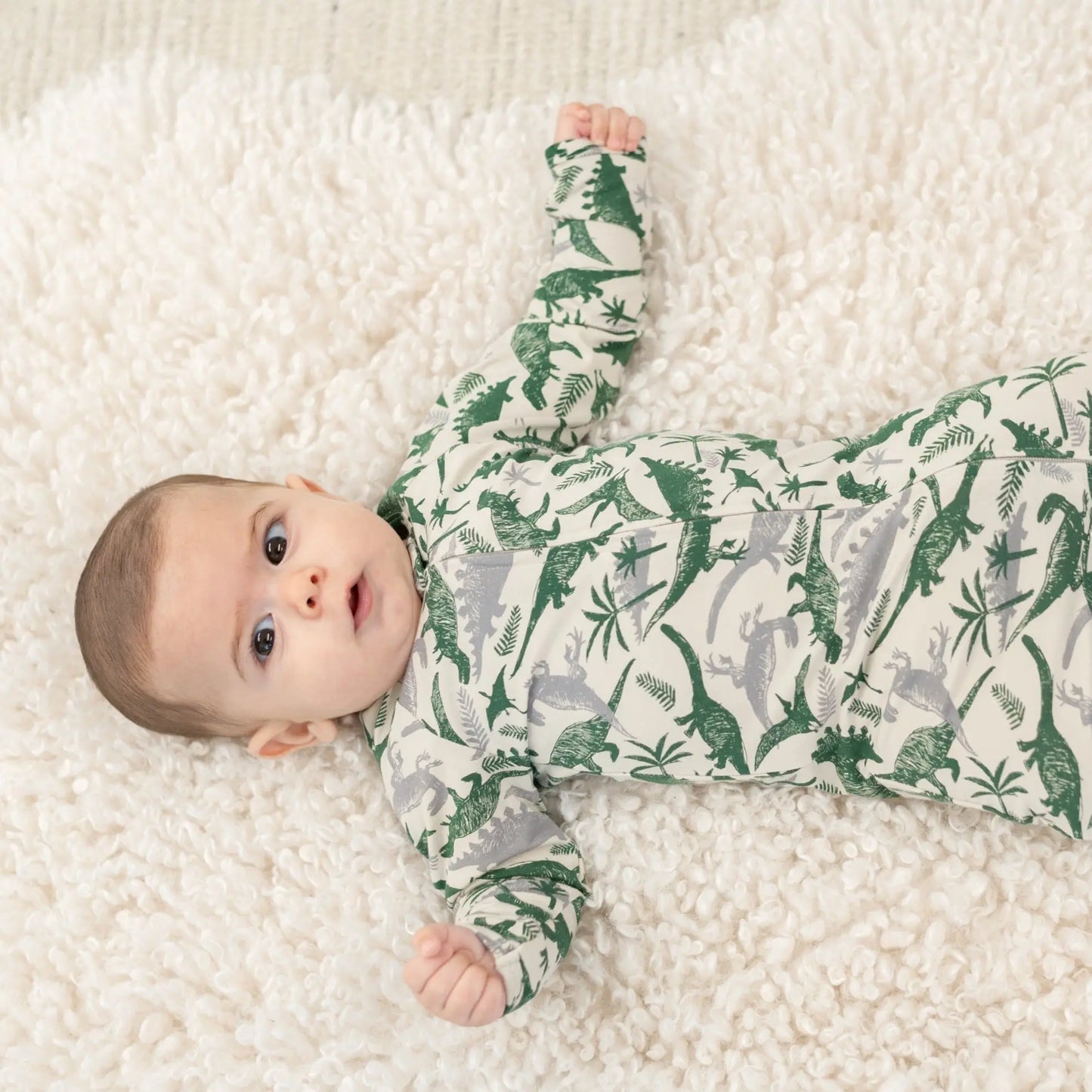 Zipper Footie With 2 Way Zipper And Silicone Grips For Easy Changing Sweet Bamboo