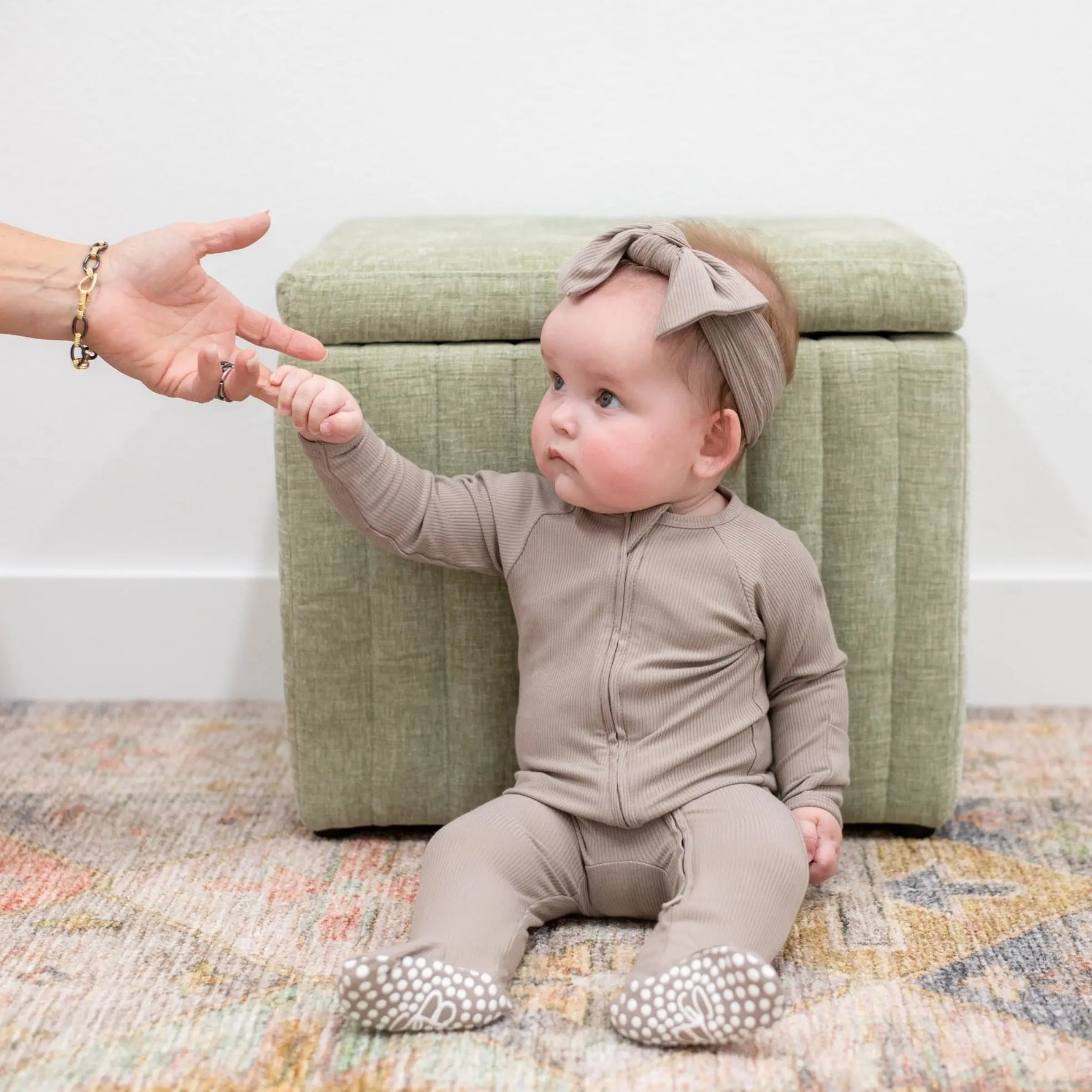 Sweet Bamboo Cozy Baby Zipper Footie with 2 Way Zip and Silicone Grips for Easy Changing - Apparel & Accessories > Clothing > Baby & Toddler Clothing > Baby & Toddler Sleepwear Footies
