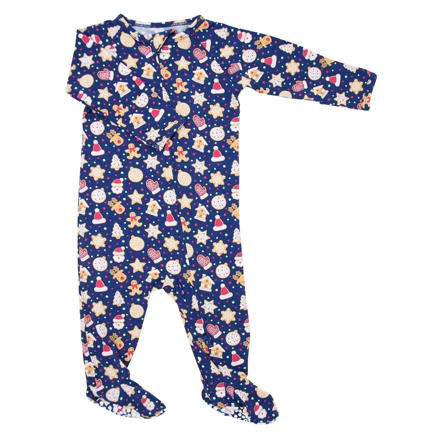 Zipper Footie with Two Way Zipper Silicone Grips and Fold Over Cuffs Sweet Bamboo
