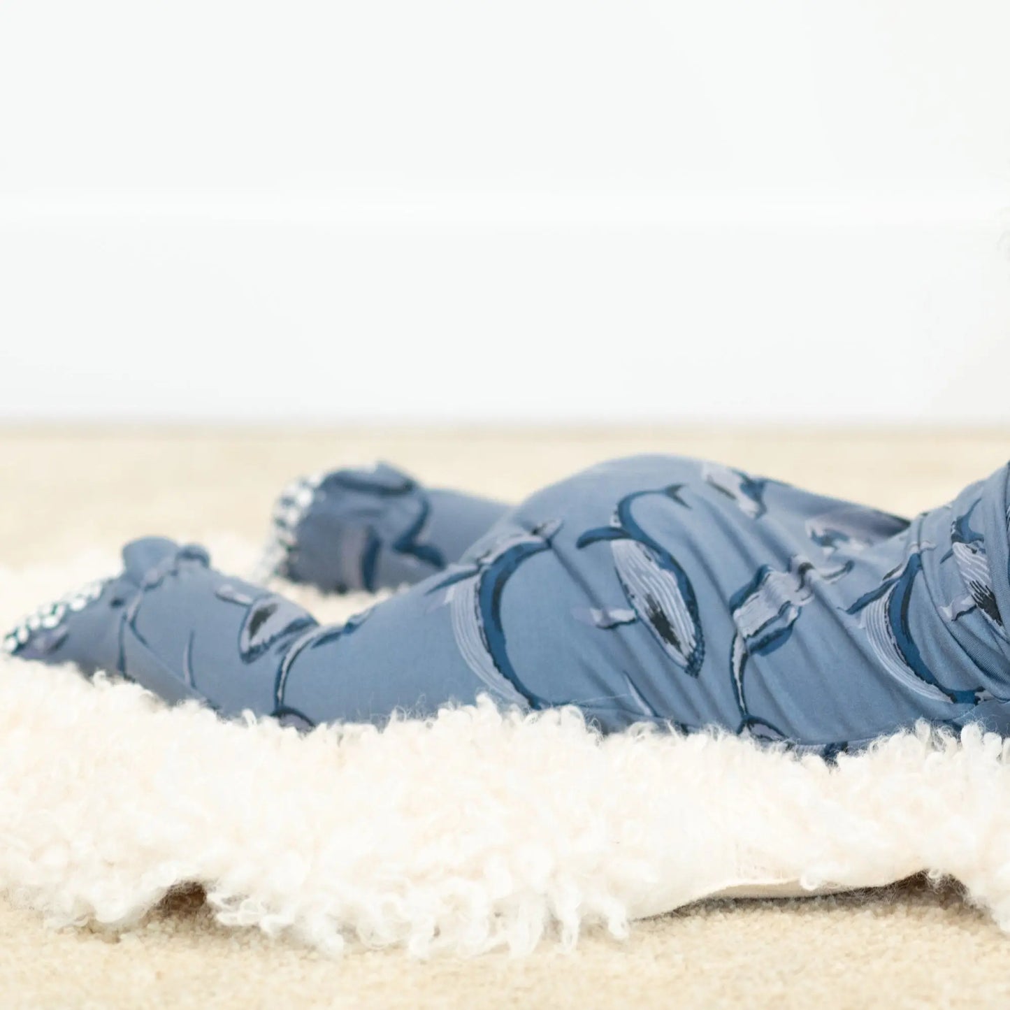Zipper Footie with Two Way Zipper and Fold Over Cuffs for Easy Changing Sweet Bamboo