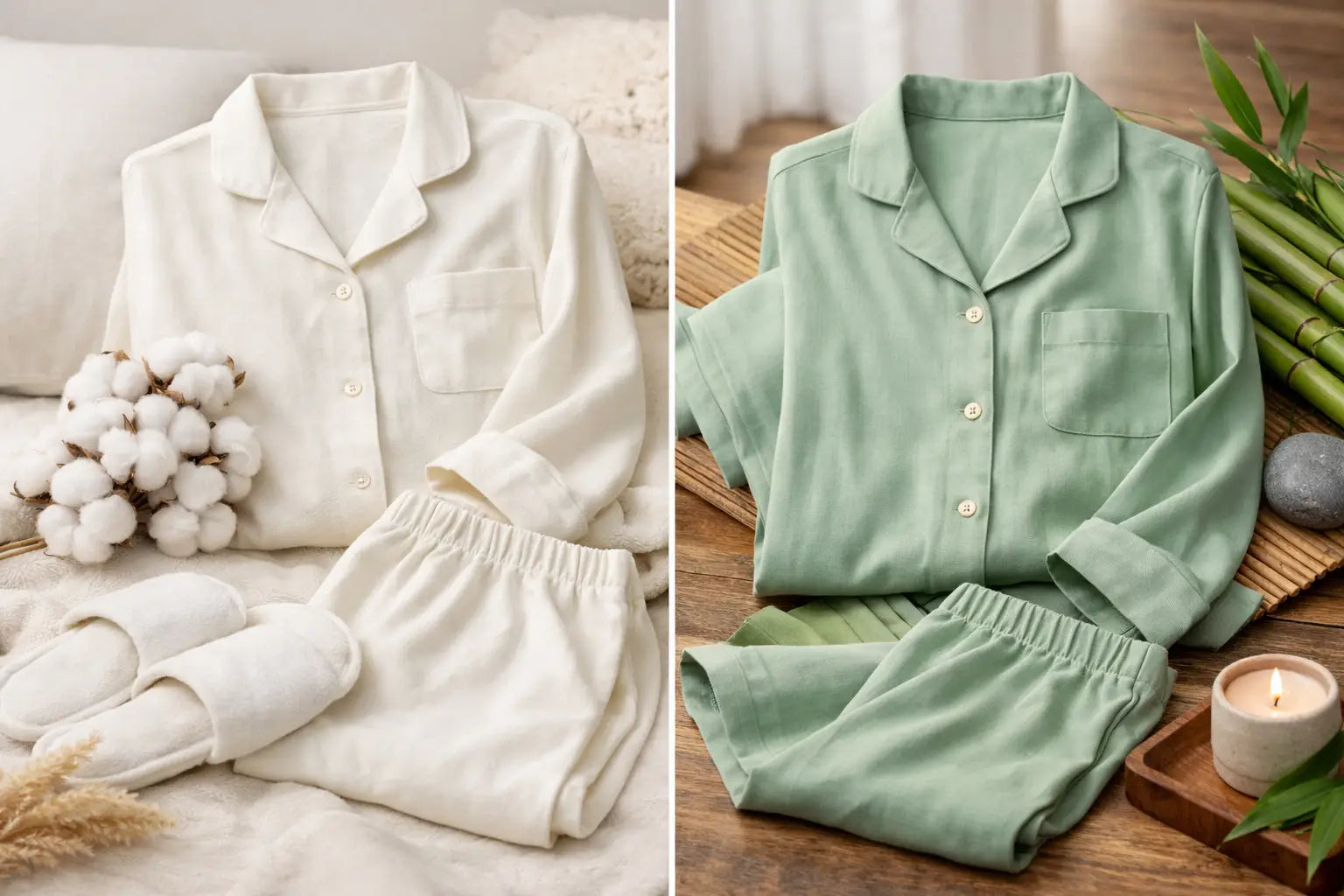 Organic Cotton vs Bamboo Pajamas
