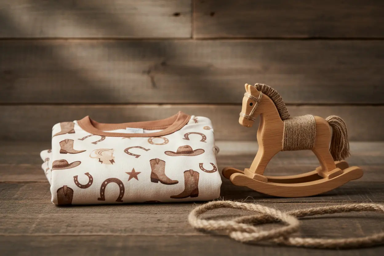 Western Spirit Kids Bamboo Pajama Set: Cozy Cowboy Comfort Everetts Place