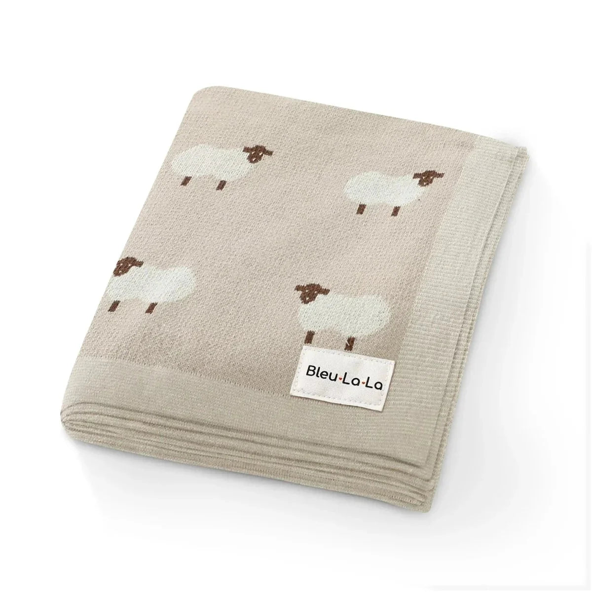Cozy blanket featuring sheep design, part of the Blue La La collection, evoking warmth and joy.