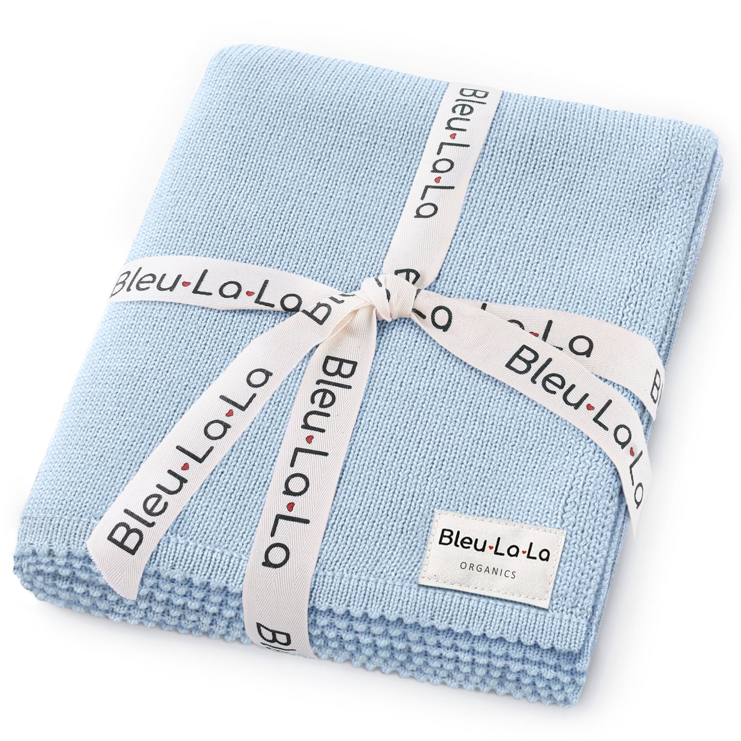 100 Percent Cotton Organic Luxe Baby Blanket Bleu La La