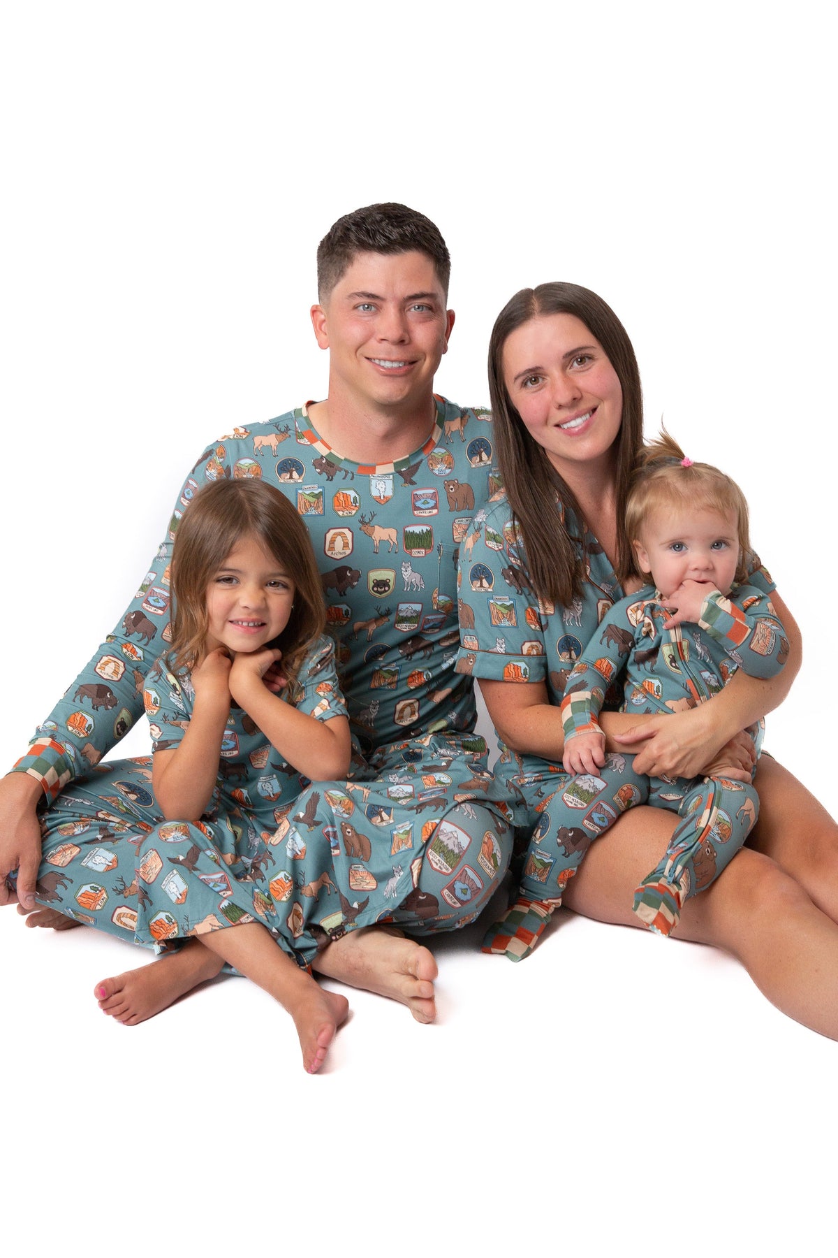 Men’s My First Adventure National Parks 2-Piece Pajama Set | Wildlife Sleepwear by Rayn’s Tiny Stitches