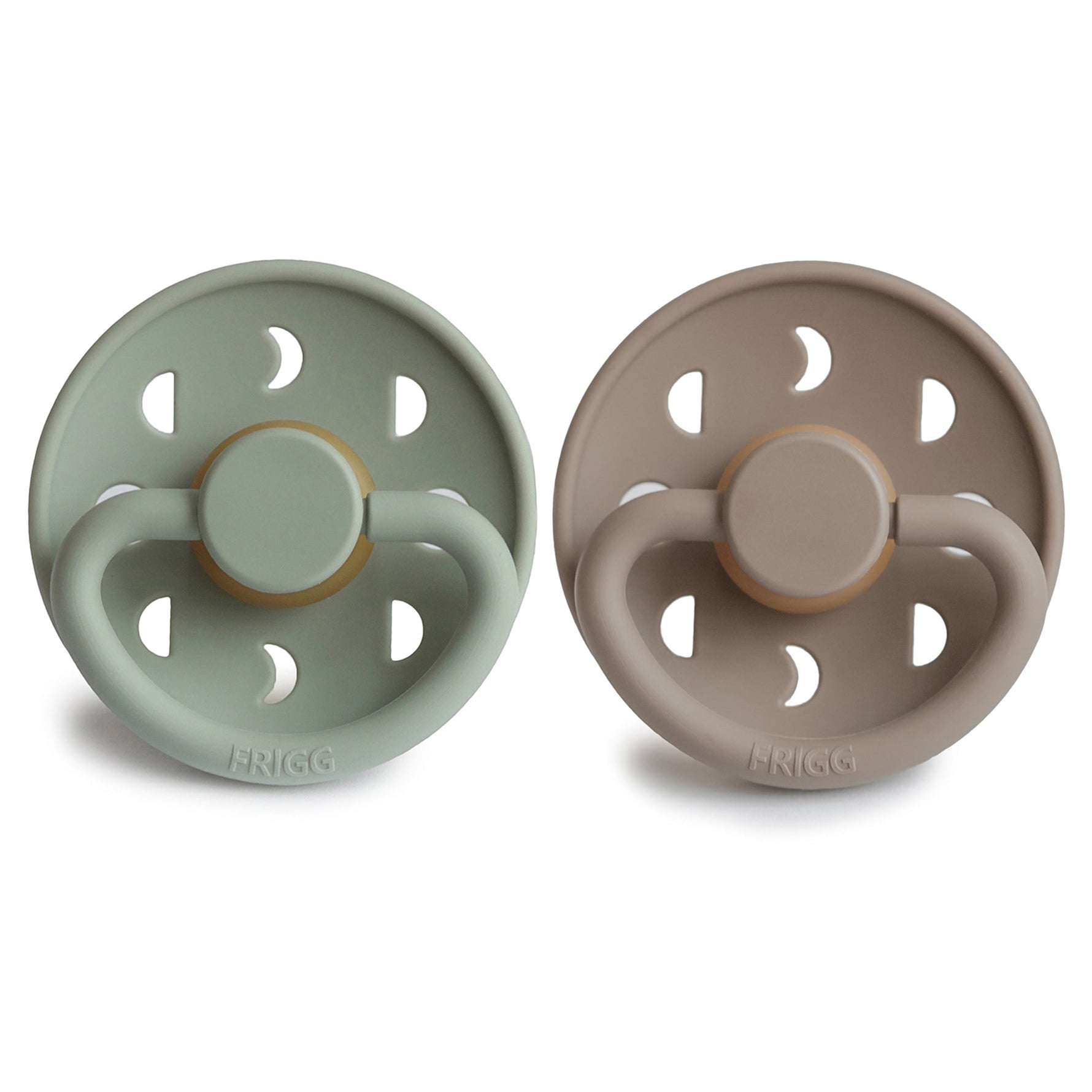 Natural Rubber Moon Pacifier, 2-Pack by Mushie
