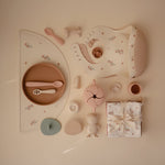 Mushie baby silicone placemat, non-slip and easy to clean.